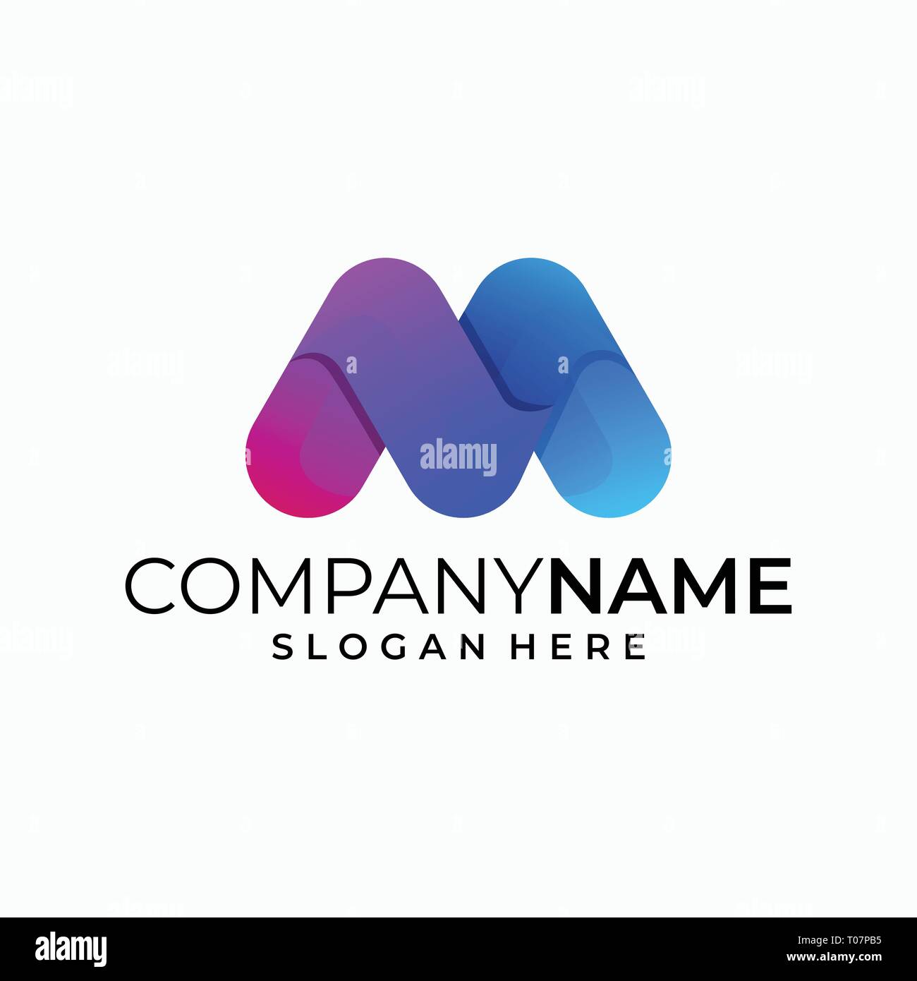 Abstrakte Buchstaben M Illustration Design Idee vektor Vorlage. Geeignet für kreative Industrie, Multimedia, Entertainment, Ausbildungen, Shop, und jede relat Stock Vektor