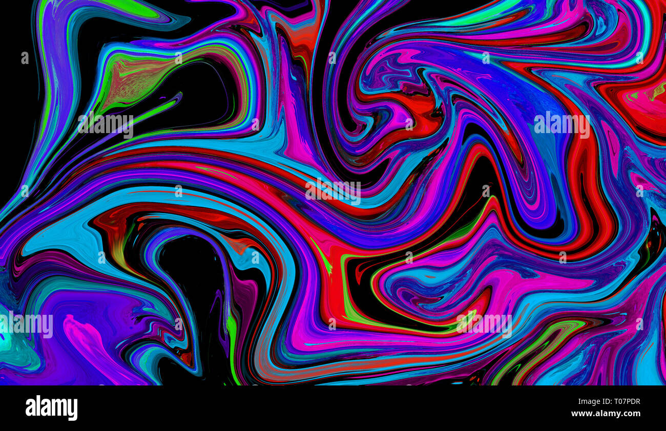 Bunte digitale abstrakte kreativen Hintergrund aus geschwungenen Formen. Abbildung: Stockfoto