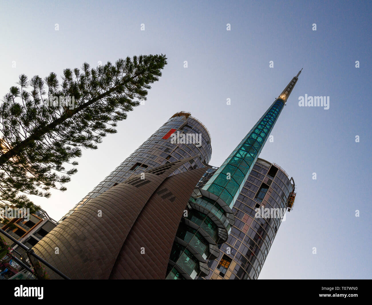 Der Glockenturm Campanile Häuser 18 Glocken als die Swan Bells, Perth, Western Australia bekannt. Stockfoto