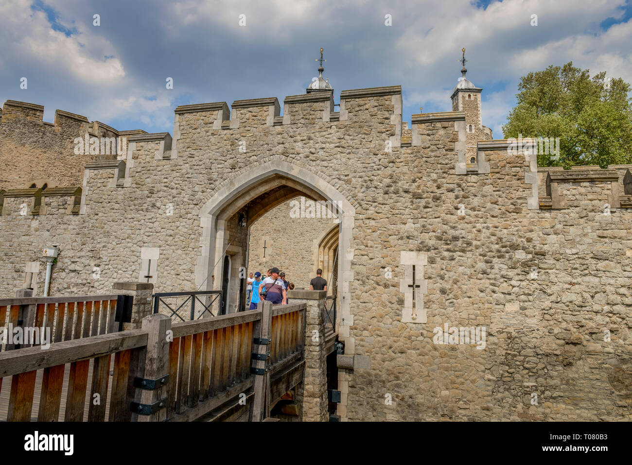 Henry III Watergate, Tower of London, London, England, Grossbritannien Stockfoto