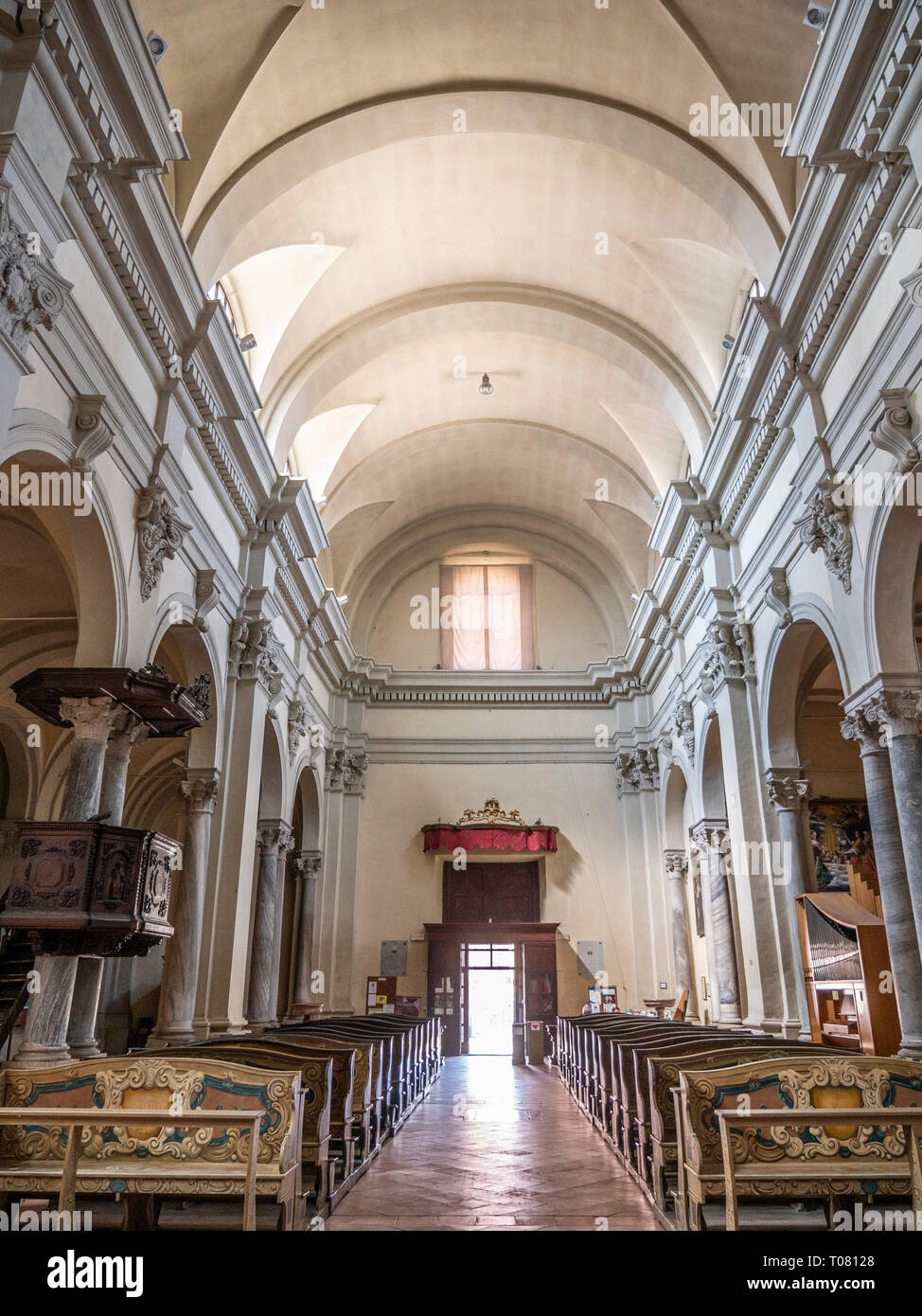 Italien, Emilia Romagna, Ravenna Innenraum der Kirche San Giovanni Battista Stockfoto