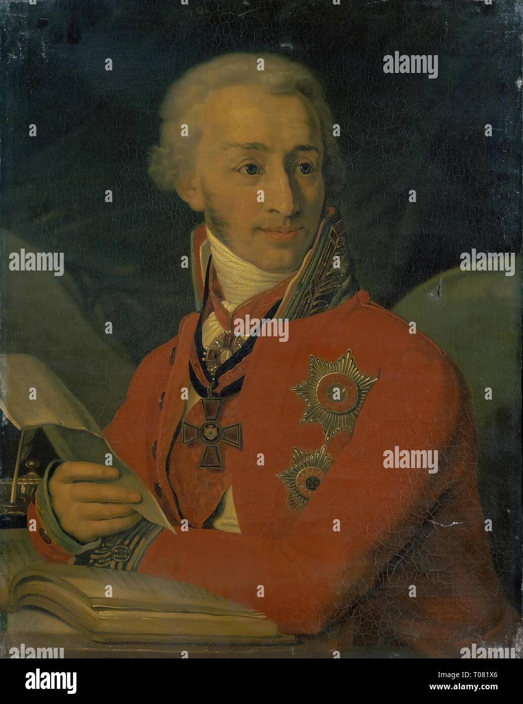 "Portrait von Senator F.A. Golubtsov'. Russland, aus dem frühen 19. Jahrhundert. Abmessungen: 70 x 55 cm. Museum: Staatliche Eremitage, St. Petersburg. Autor: Vladimir Borovikovsky (nach). Stockfoto