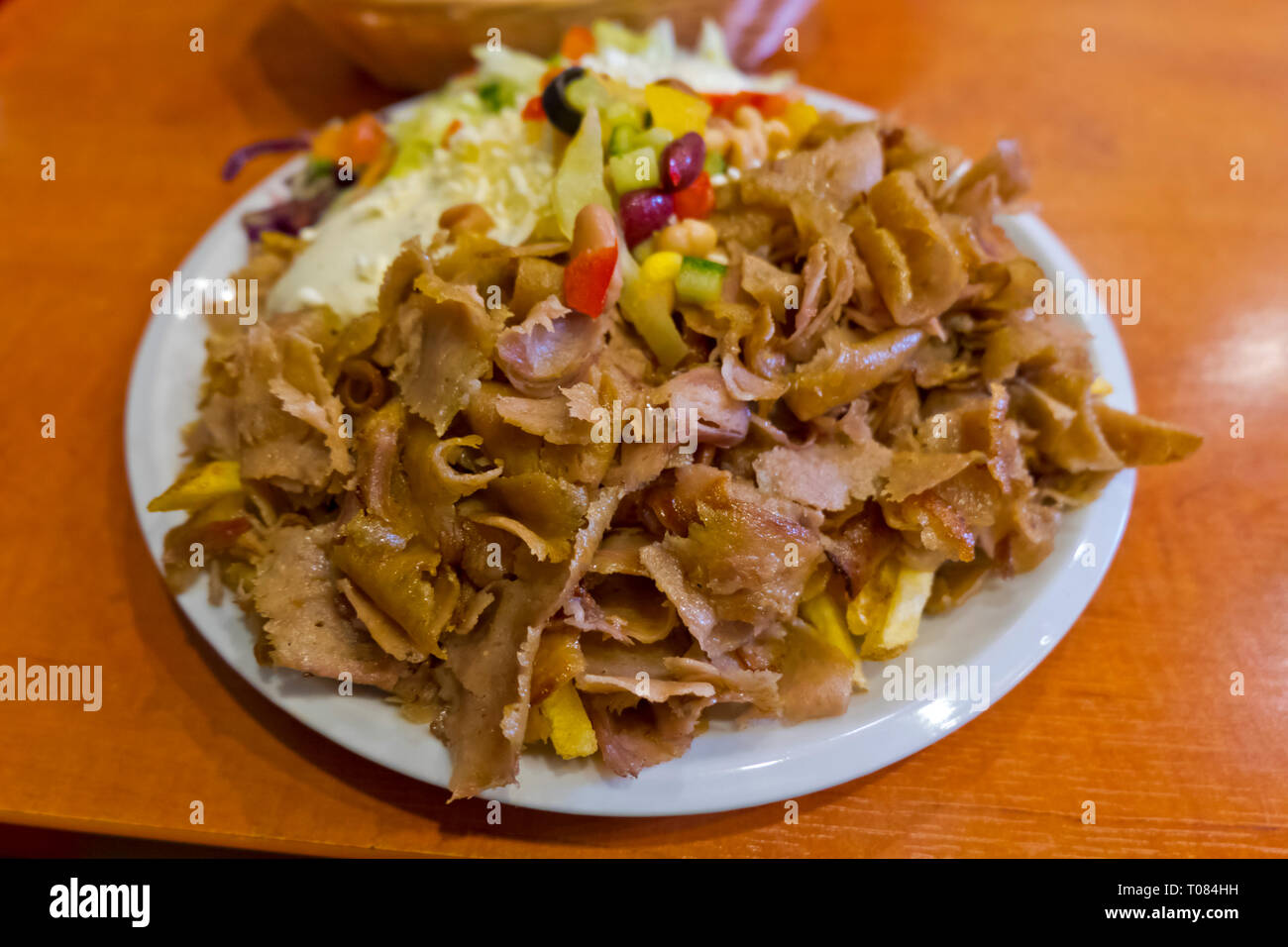 Kebab Platte, kann Bey, Nove Mesto, Prag, Tschechische Republik Stockfoto