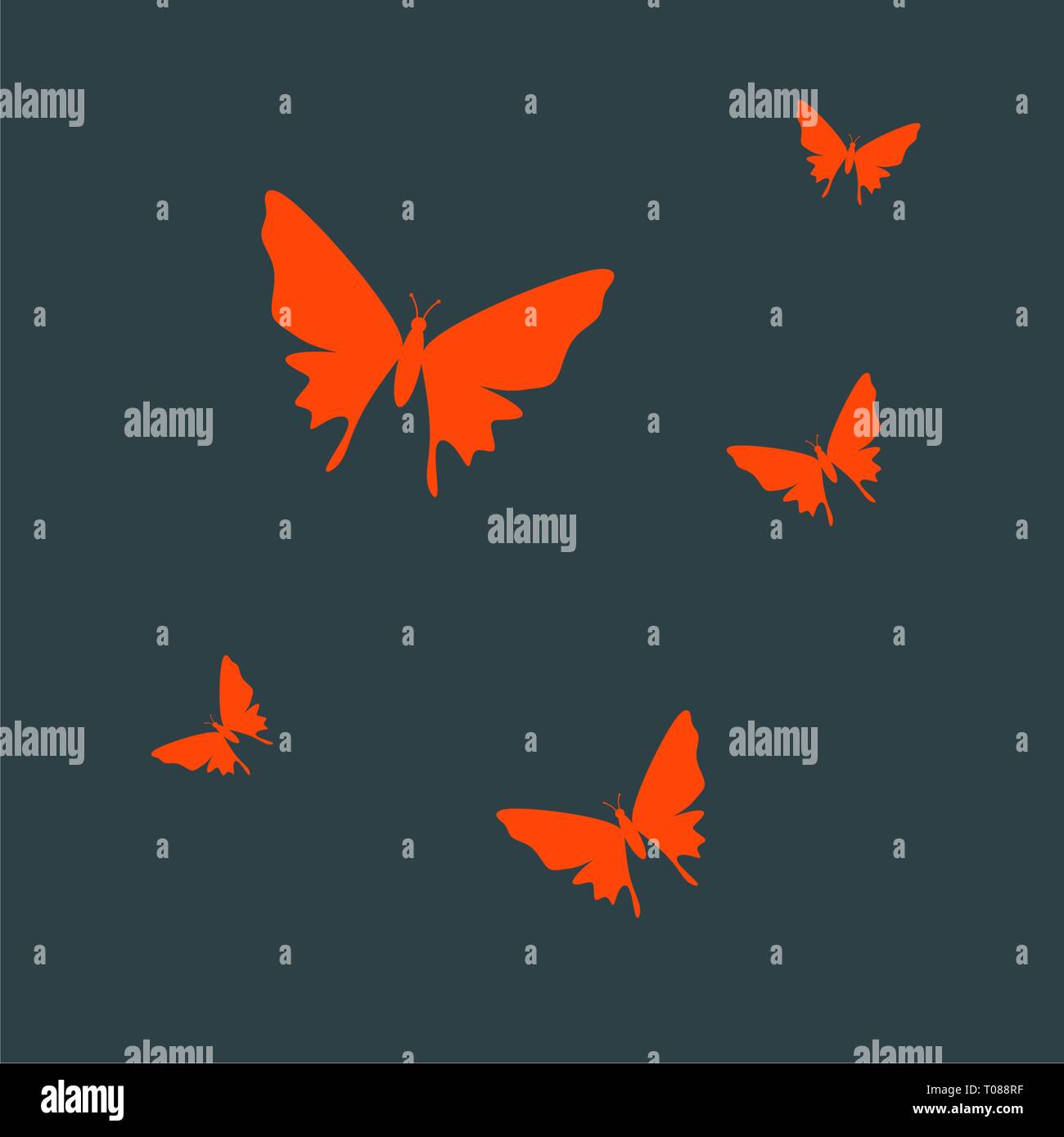 Abstract Schmetterlinge Symbole Stock Vektor