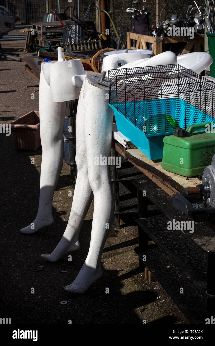 Mannequin, Fahrzeug Teil, Modell-Objekt, Künstliche, Ausgeschnitten, Frauen, Interieur, Home Showcase Interior, Horizontal,, Recycling Symbol, Nahaufnahme, Stockfoto