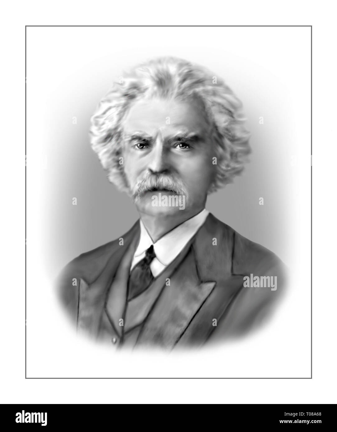 Mark Twain amerikanischer Schriftsteller 1835-1910 Humorist Stockfoto