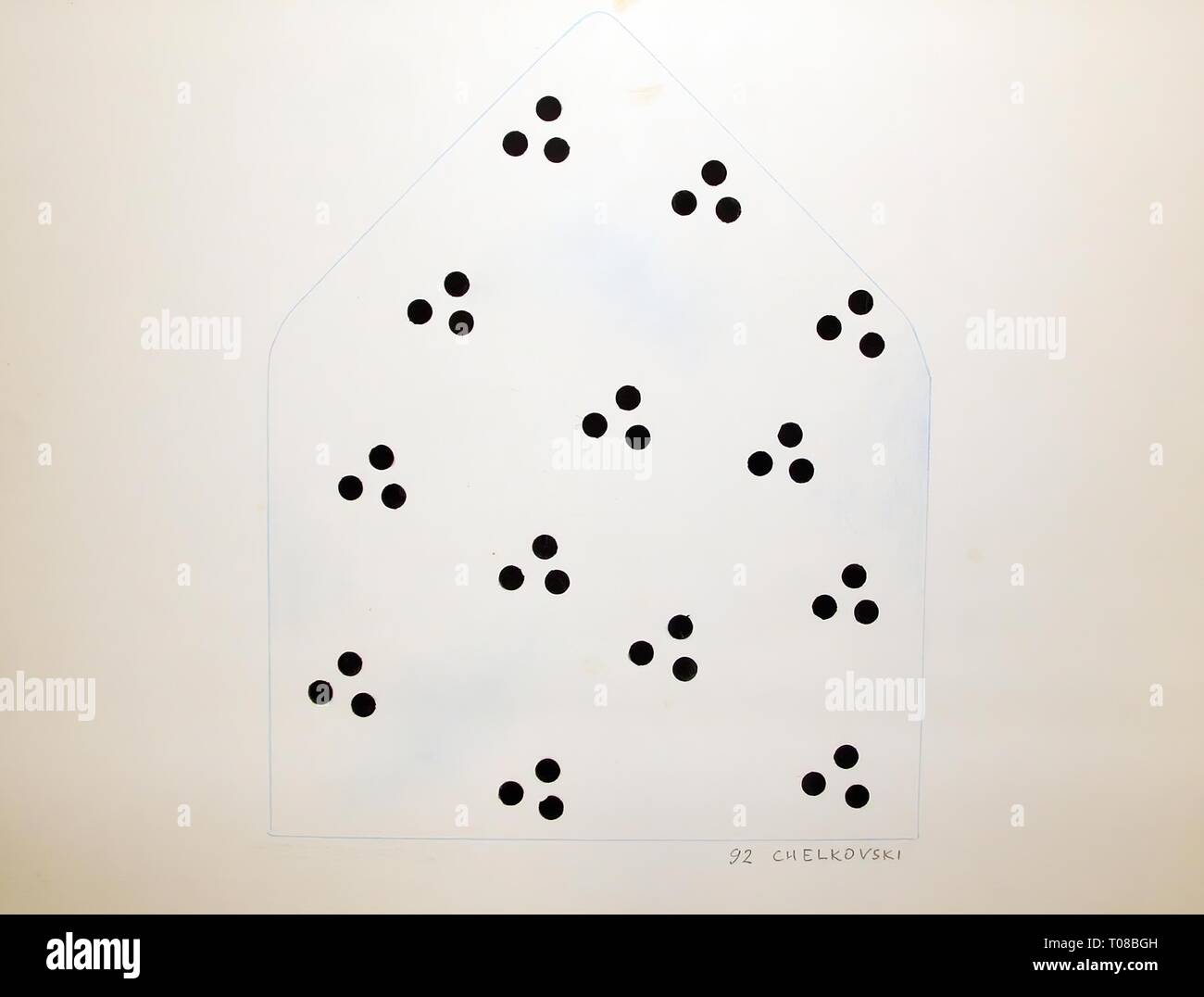 "Untitled". Sammlung von Georges Matcheret und Nadiya Volkonskaya. 1992. Abmessungen: 239 x 318 mm. Museum: Staatliche Eremitage, St. Petersburg. Autor: Igor Shelkovsky. Stockfoto