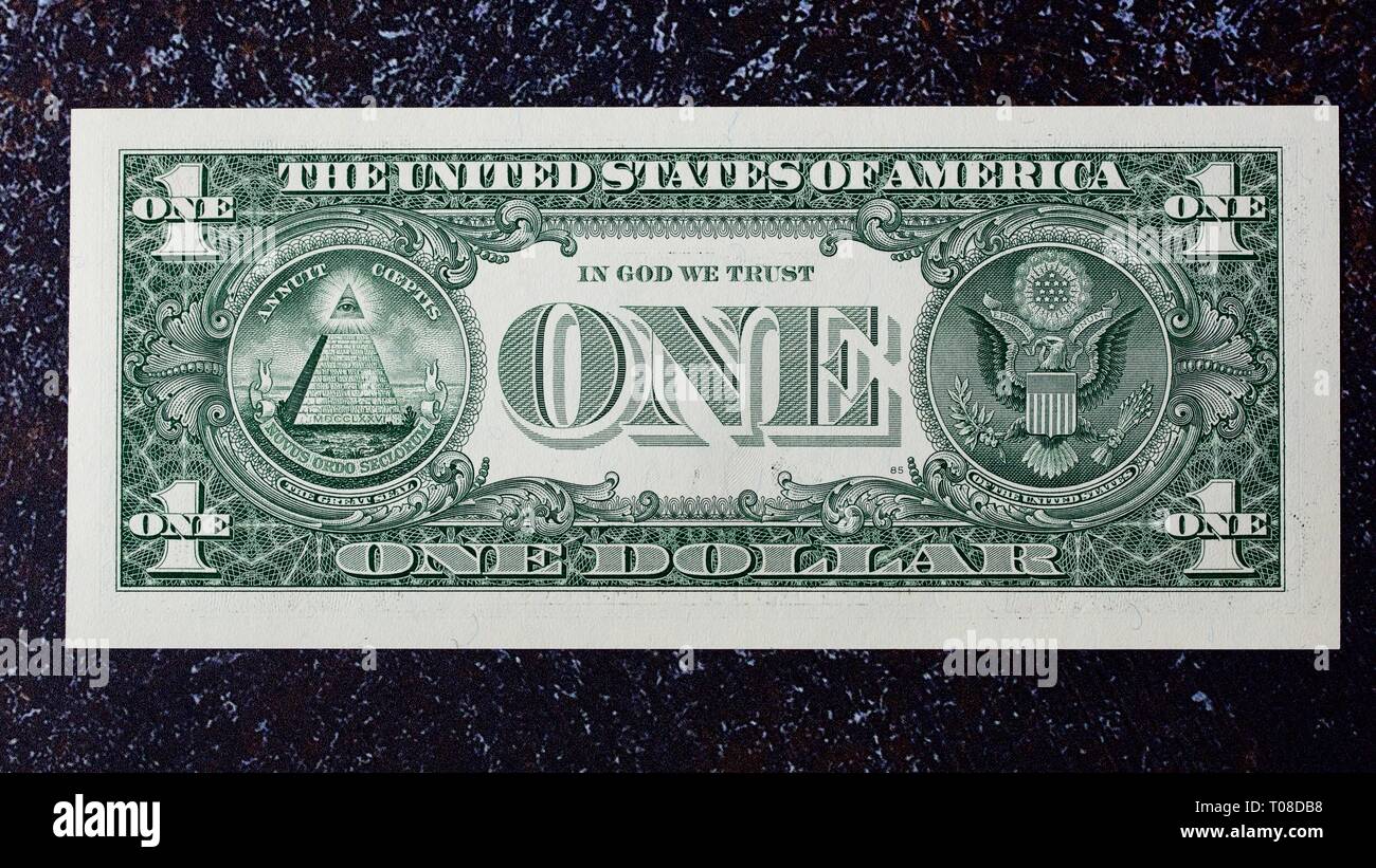 United States one-dollar Bill Stockfoto