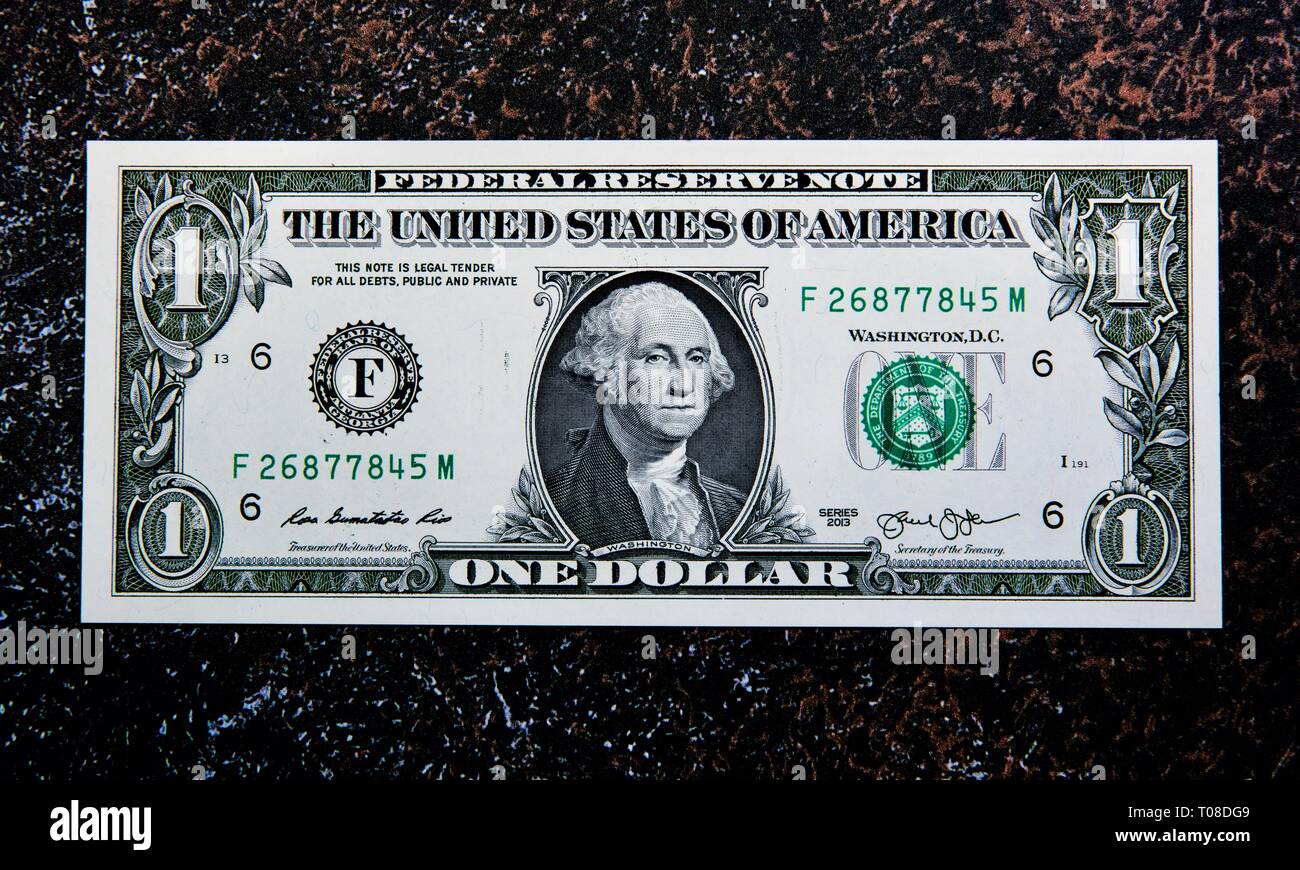 United States one-dollar Bill Stockfoto