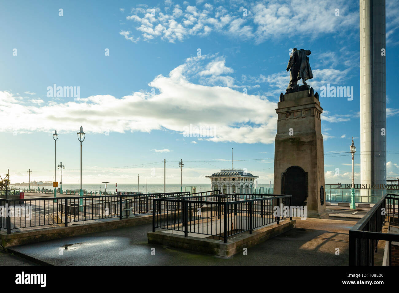 Morgen am Regency Square in Brighton, East Sussex, England. Stockfoto