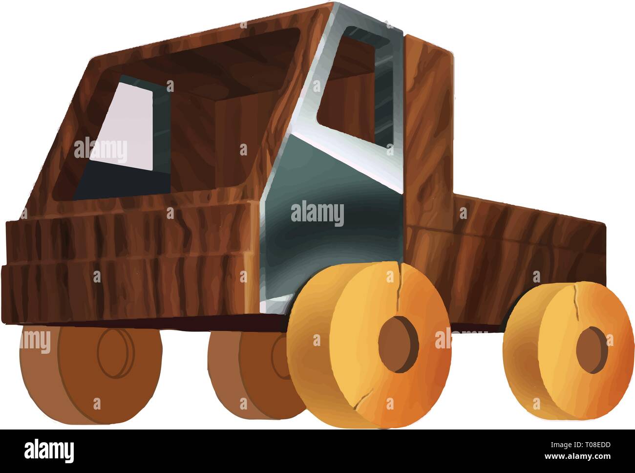 Realistische cooles Spielzeug Auto Art isometrischen Vector Illustration - vektorgrafik. Stock Vektor