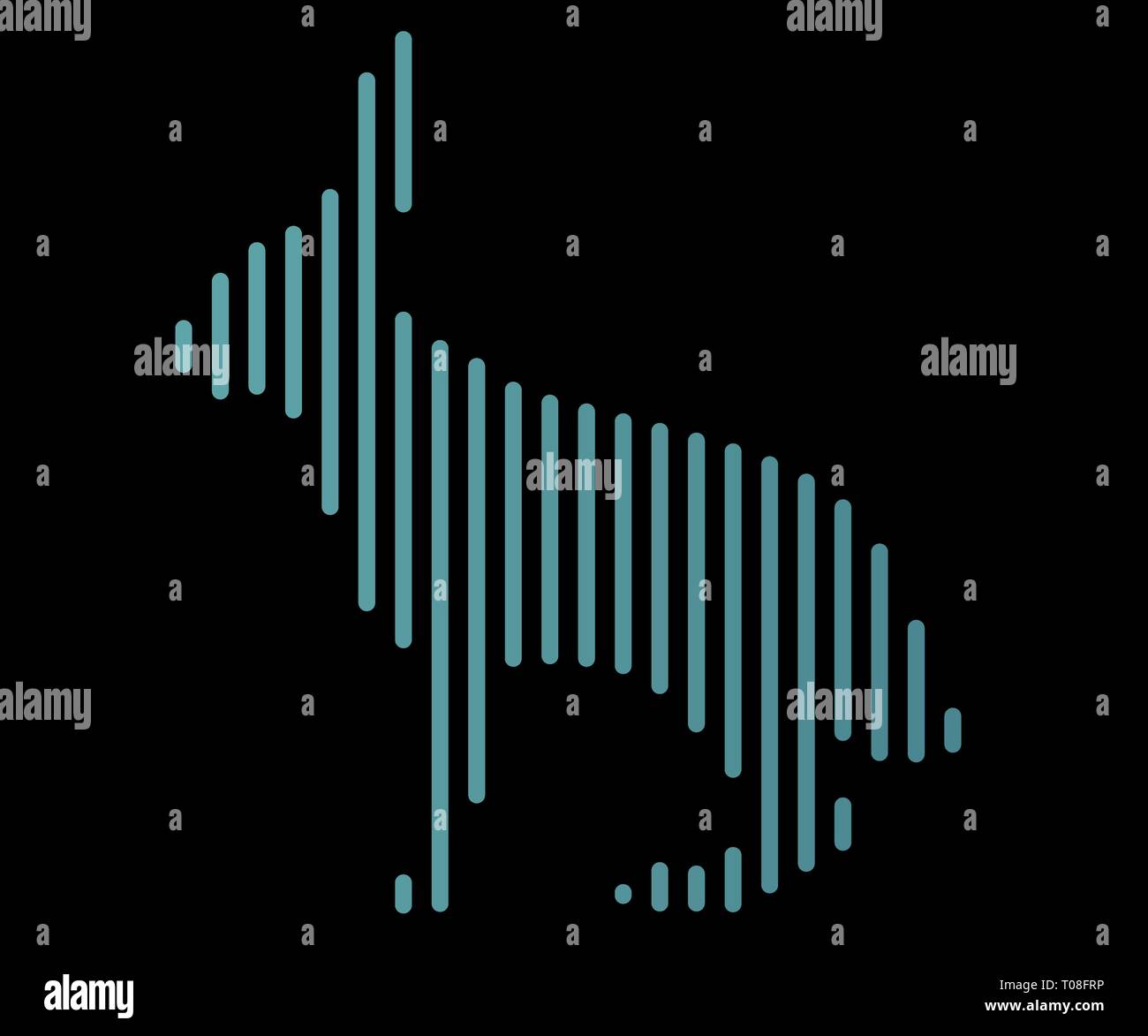 Hase Vektor icon. Tier Symbol - vectorgrafik. nVector Linie Bild isoliert. Stock Vektor