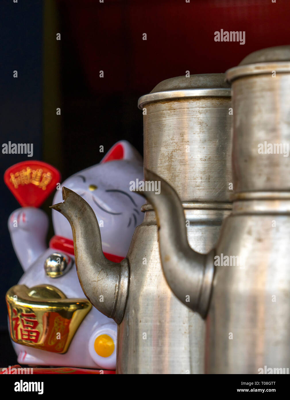 Noch immer leben in Hanoi Coffee Shop Stockfoto