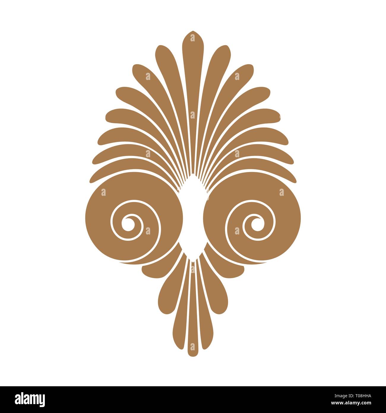Alte Swirl griechische Ornament, Vektor und illustration symbol Stock Vektor