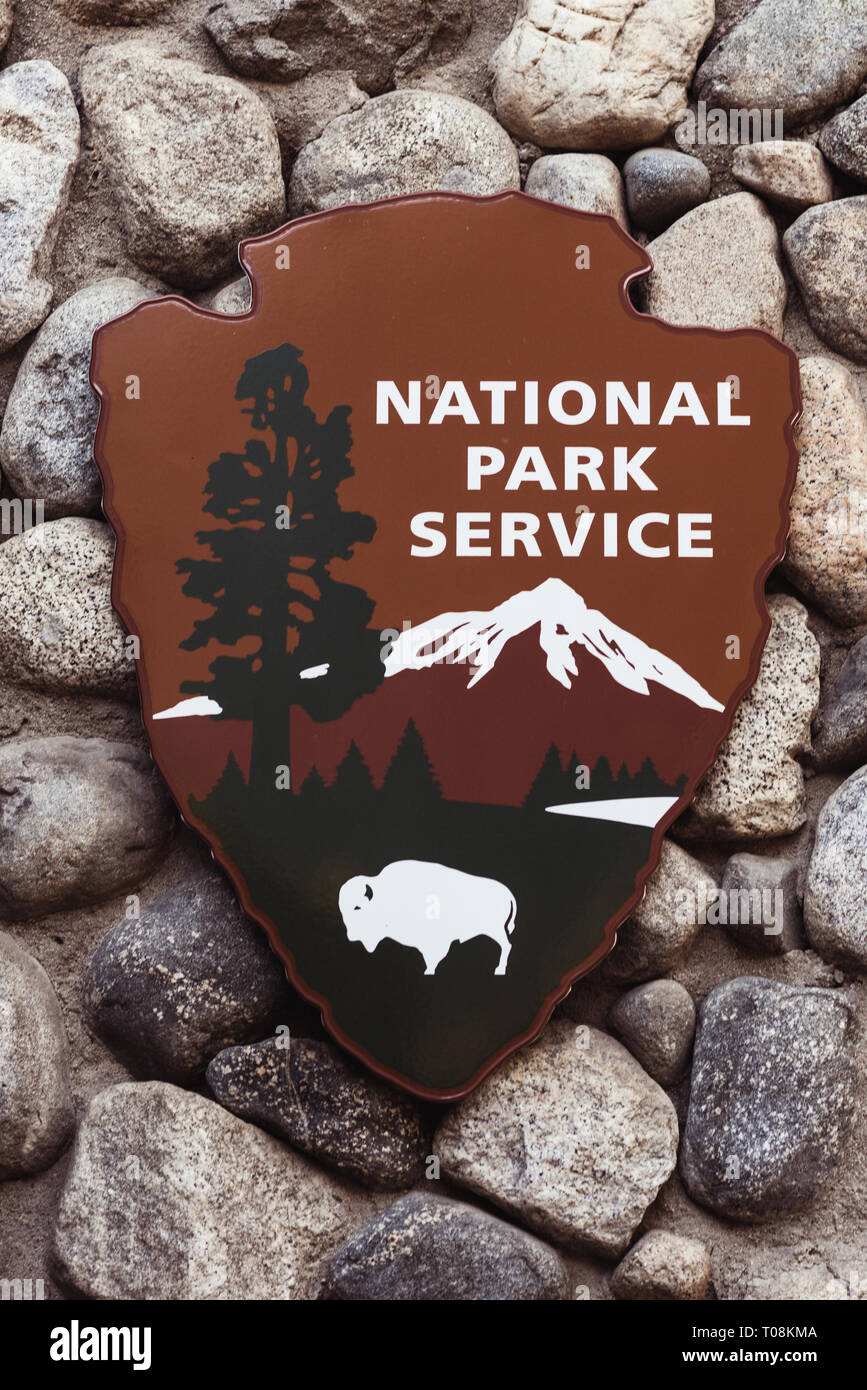 National Park Service. Yosemite National Park. Kalifornien. Stockfoto