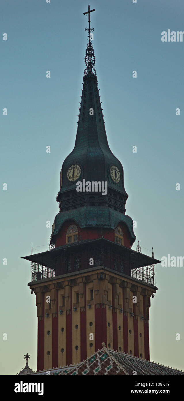 Top eingerichtet, in der die katholische Kirche in Subotica, Serbien Stockfoto