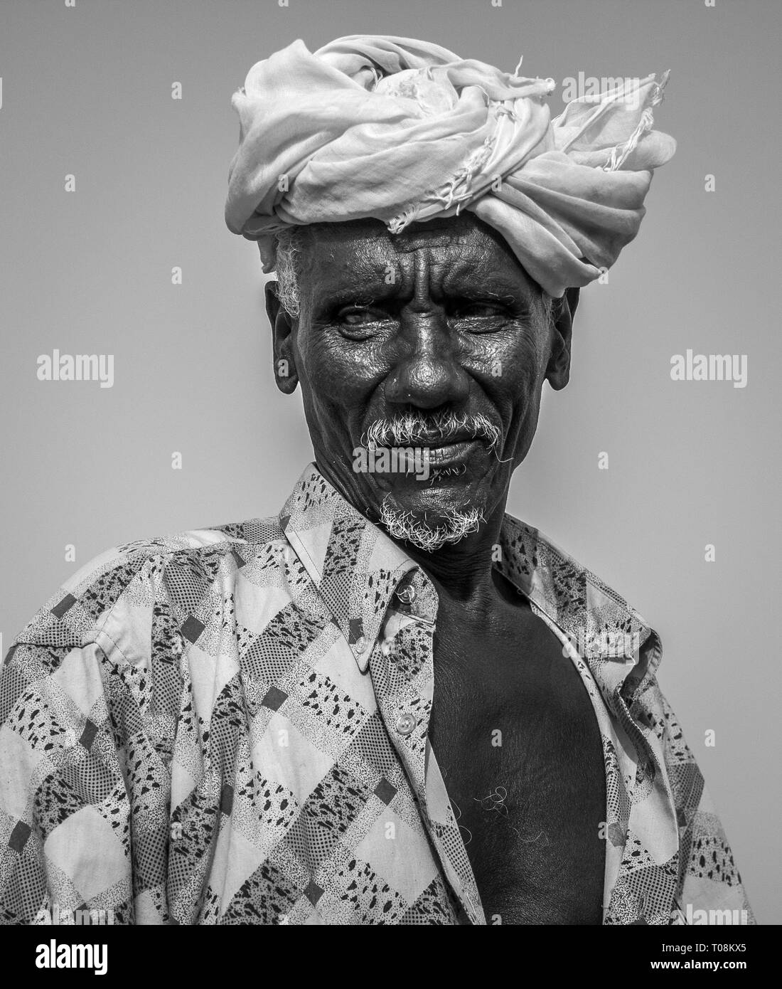 Der Mann auf den Dahlak-Inseln, Eritrea Stockfoto