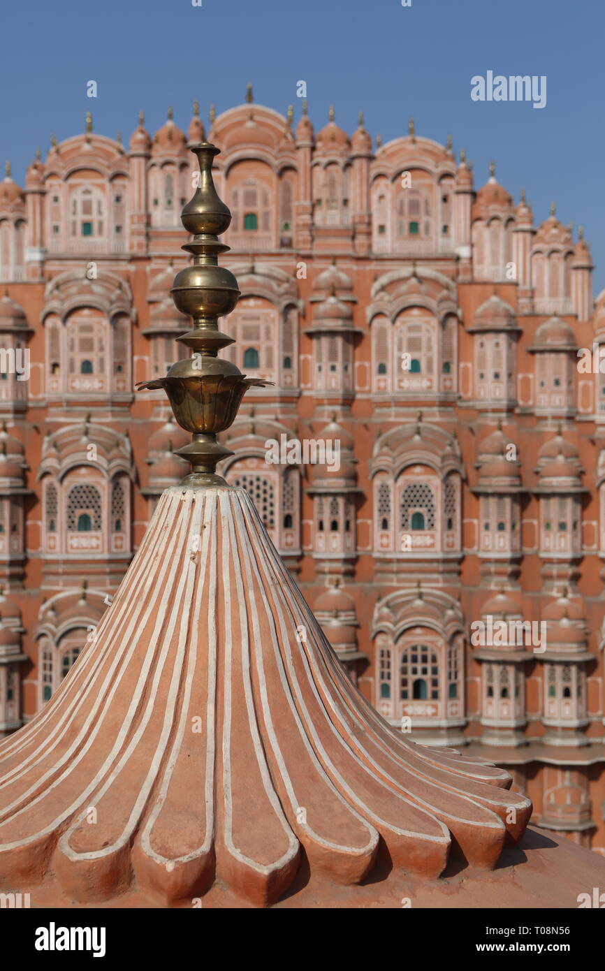 Hawa Mahal, Jaipur, Rajasthan, Nordindien Palast der Winde Palast der Winde Stockfotografie