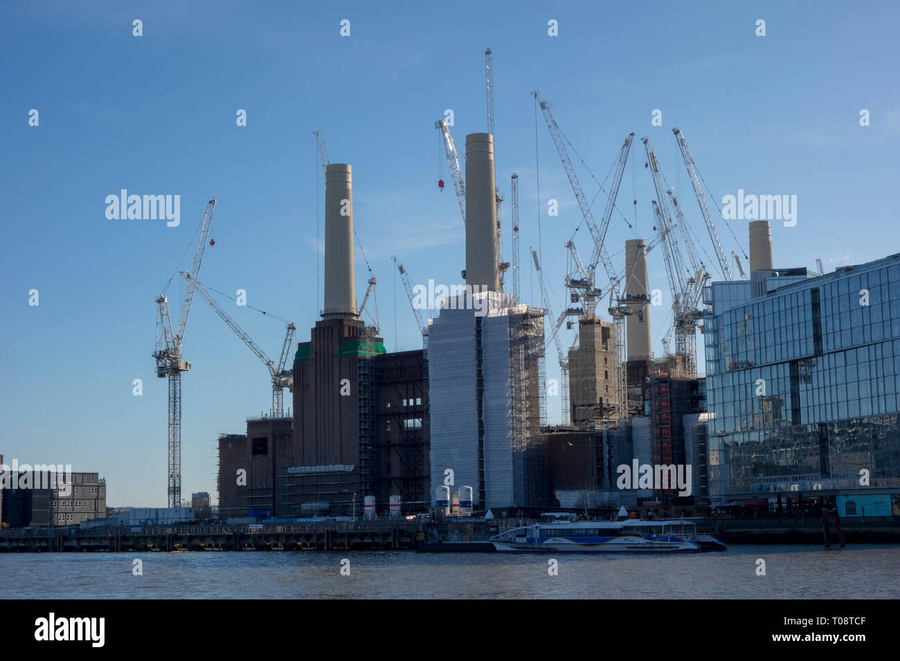 Bau Battersea Power Station Stockfoto
