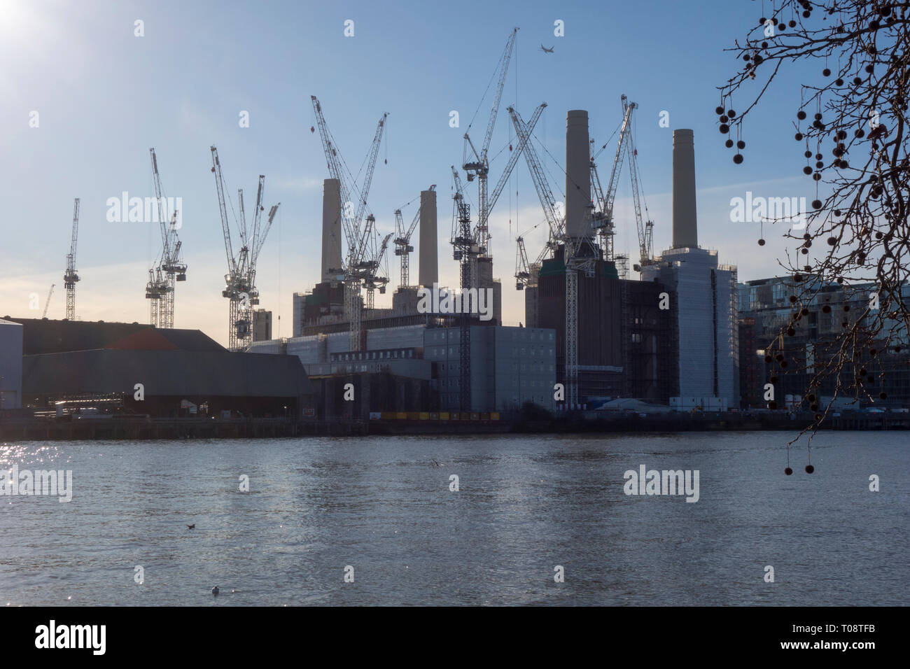 Bau Battersea Power Station Stockfoto