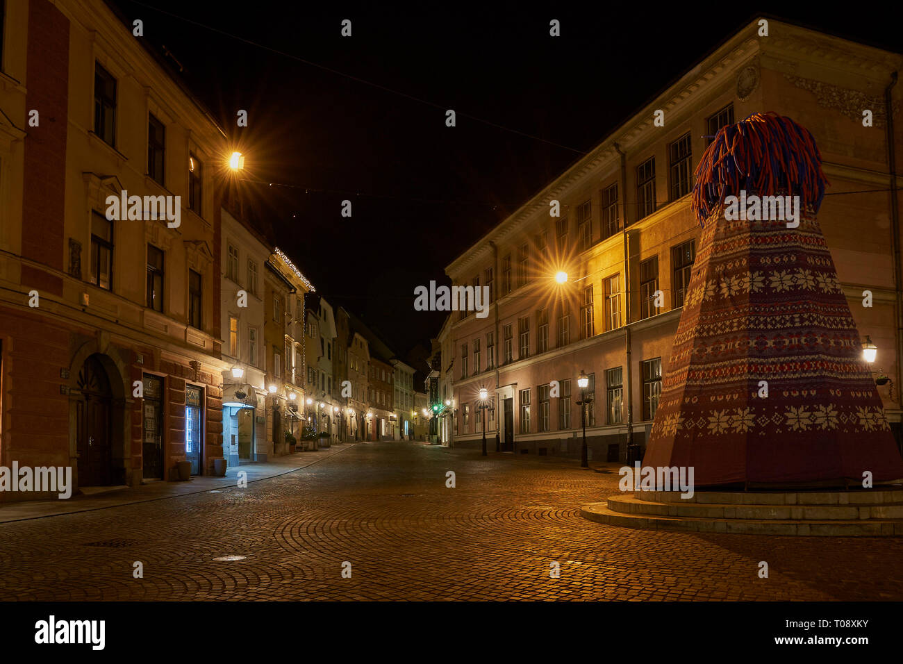 Eine übergroße inca Gap in Ljubljana, Slowenien Stockfoto