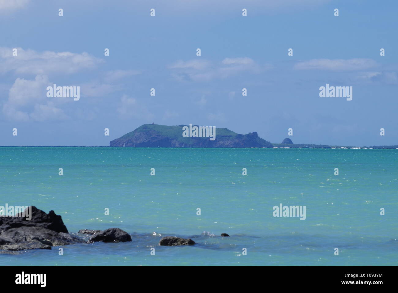 Flache Insel, Mauritius von Grande Gaube Stockfoto