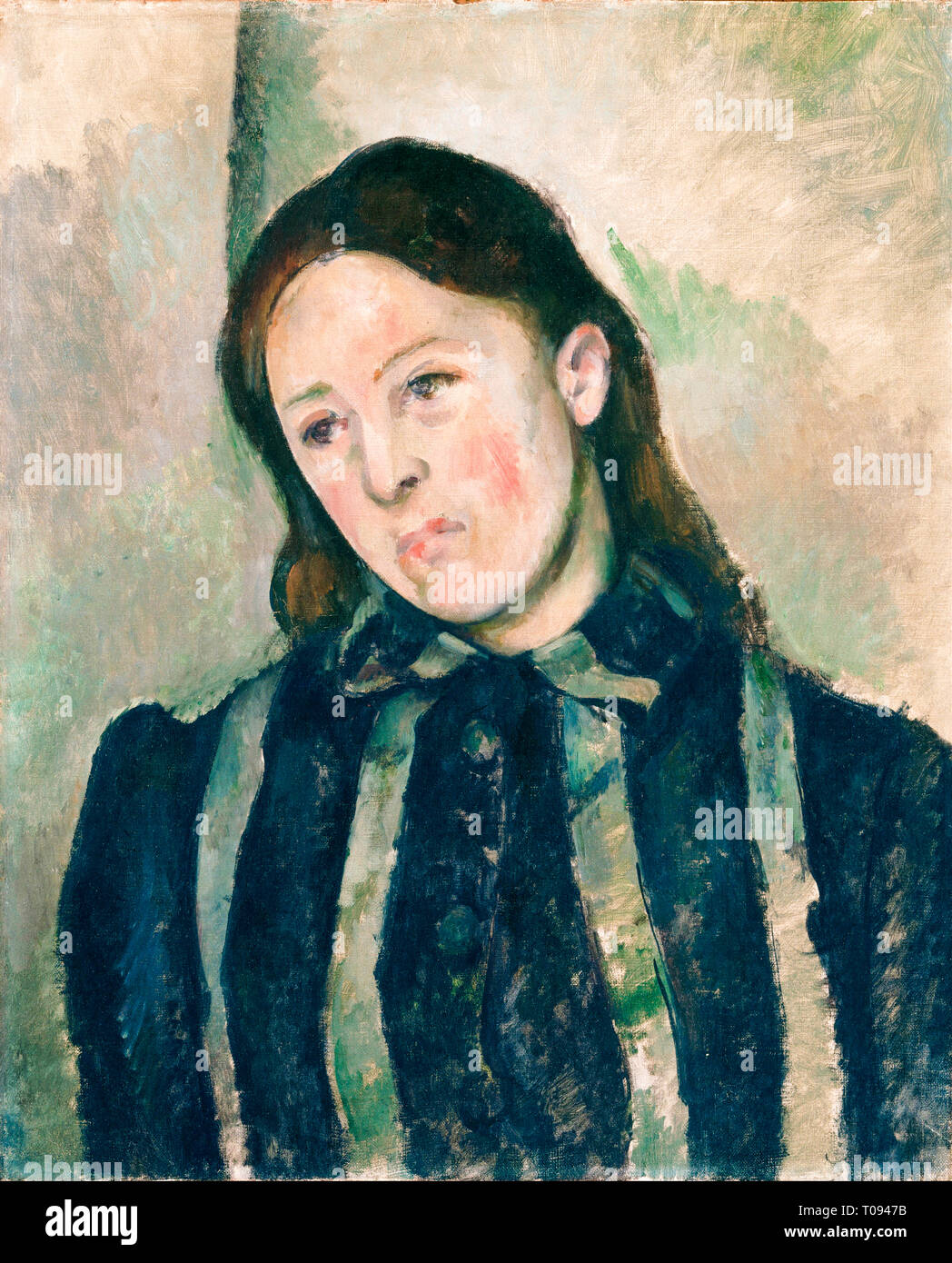 Paul Cézanne, Porträt der Madame Cézanne mit gelösten Haare, C. 1890 Stockfoto