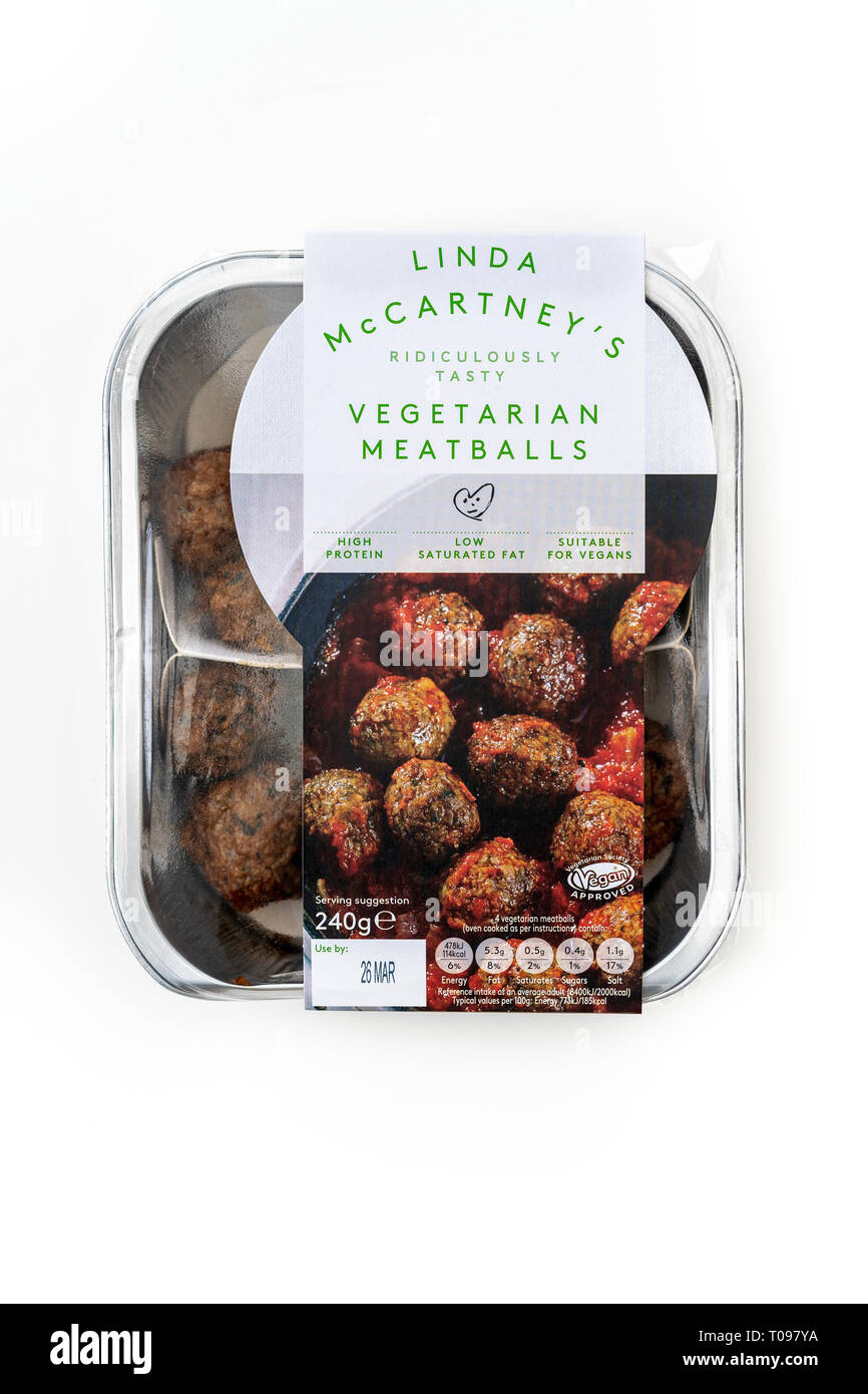 Linda McCartney vegetarische Frikadellen Stockfoto