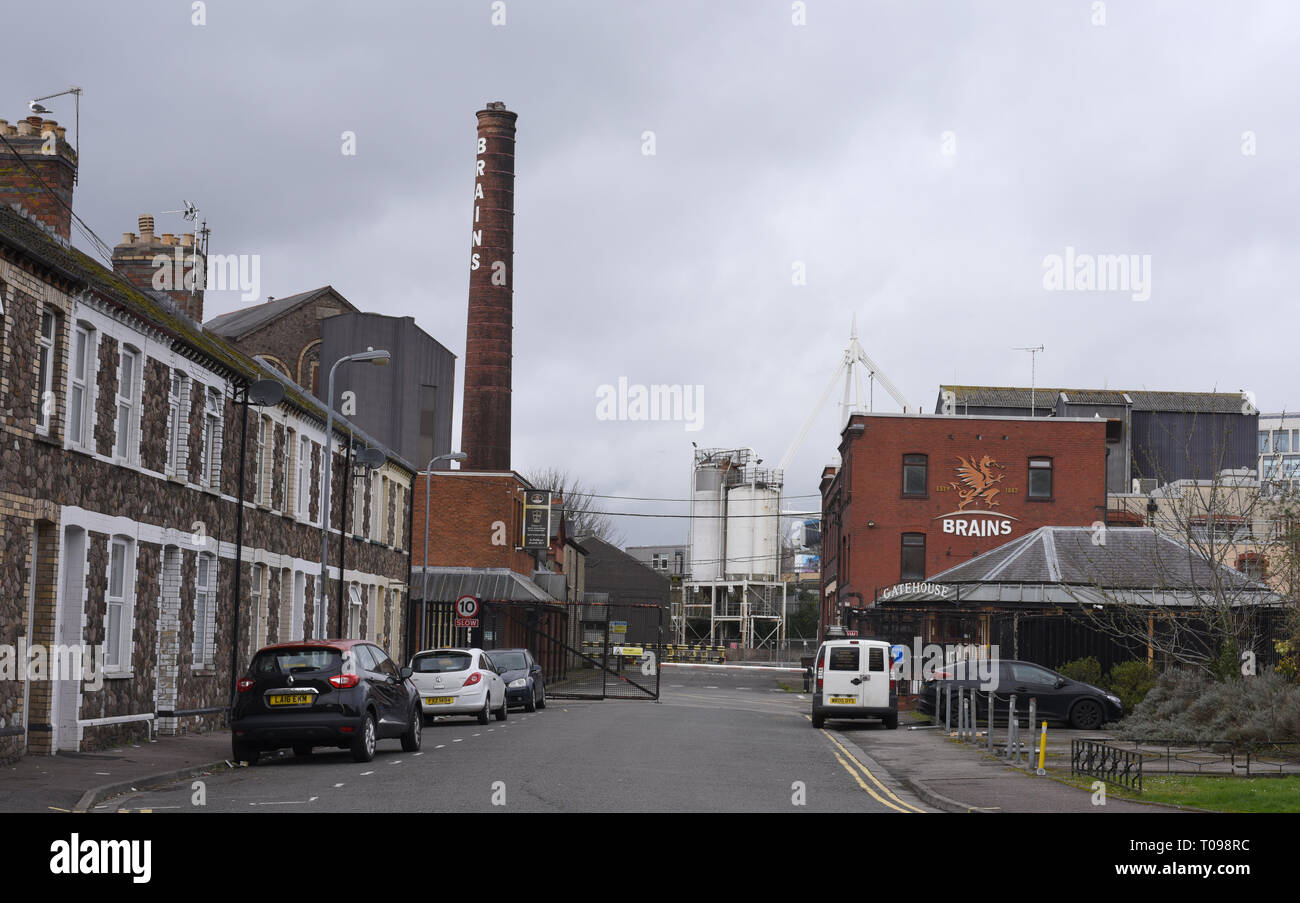 Gehirne Brauerei Crawshay Street Cardiff Nummer 3811 Stockfoto