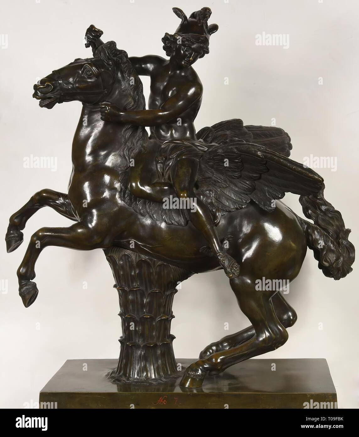 'Mercury Reiten Pegasus'. Frankreich, 18. Abmessungen: 58 x 57 cm. Museum: Staatliche Eremitage, St. Petersburg. Thema: französischer Bildhauer. 18. Antoine Coysevox (nach). Stockfoto