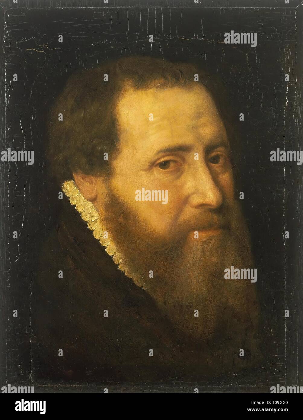 "Porträt eines Mannes". Niederlande, 1540-1568. Abmessungen: 41 x 31,3 cm. Museum: Staatliche Eremitage, St. Petersburg. Autor: Willem Schlüssel (Kay). Stockfoto