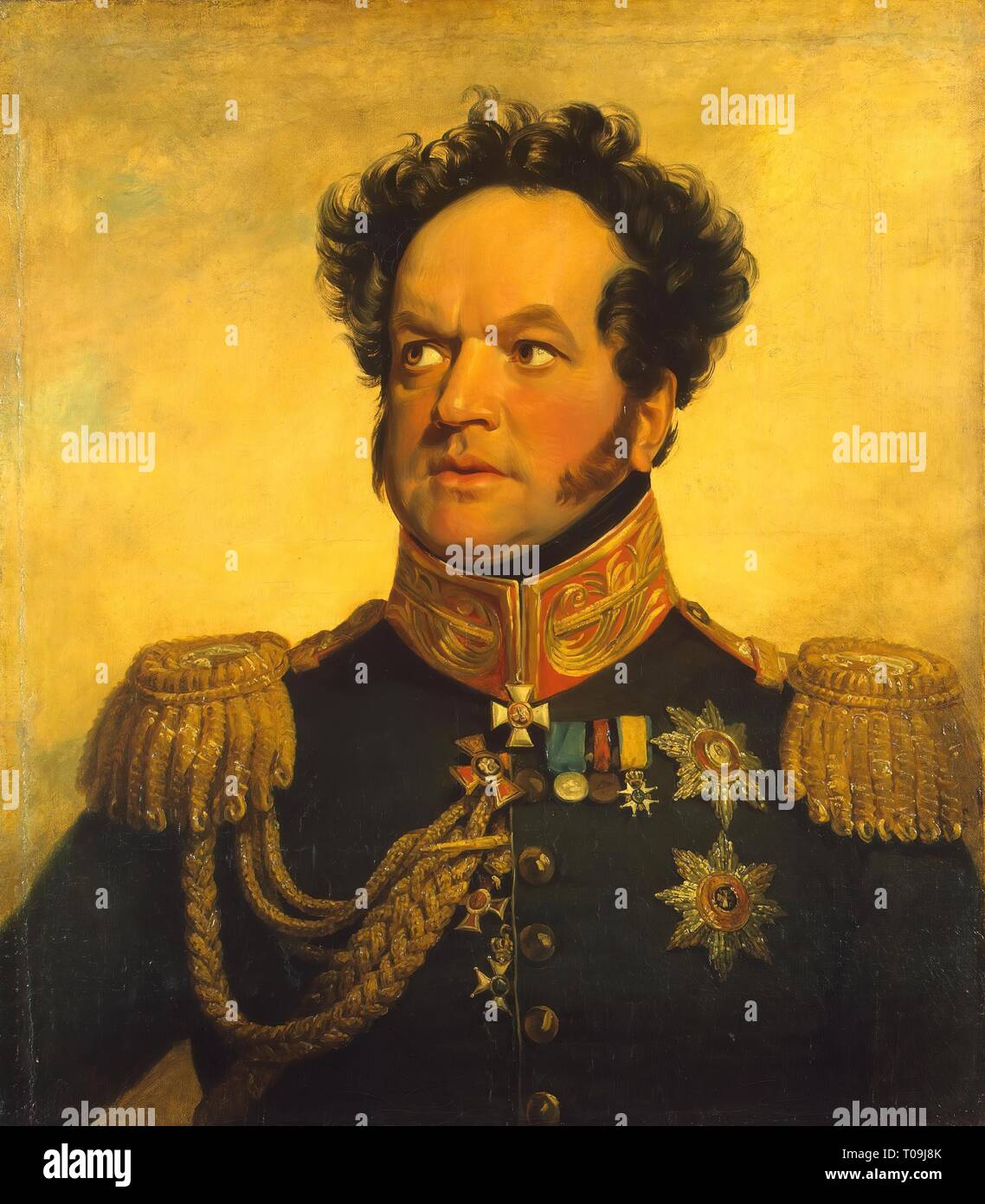 "Portrait von Pavel V. Golenishchev-Kutuzov (1772-1843)". Die militärische Galerie des Winter Palace. Nicht später als 1825. Abmessungen: 70 x 62,5 cm. Museum: Staatliche Eremitage, St. Petersburg. Autor: George Dawe. Stockfoto