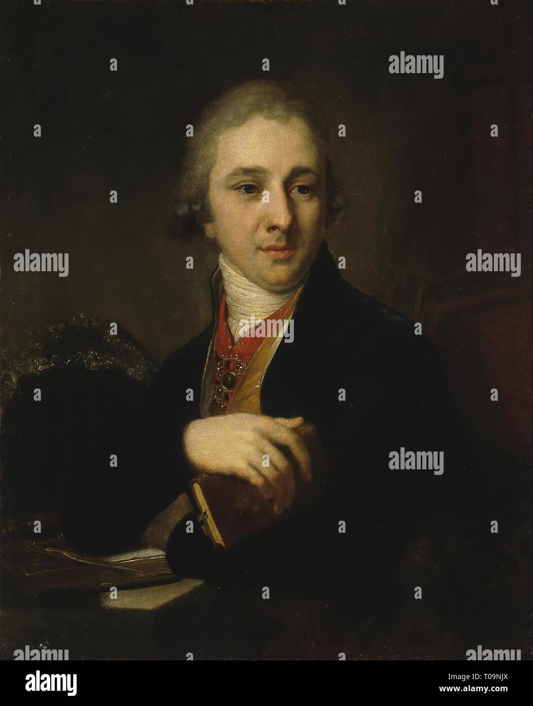 "Portrait von A. Labzin'. Russland, zwischen 1805 und 1816. Abmessungen: 74,8 x 61 cm. Museum: Staatliche Eremitage, St. Petersburg. Autor: Vladimir Borovikovsky. Stockfoto