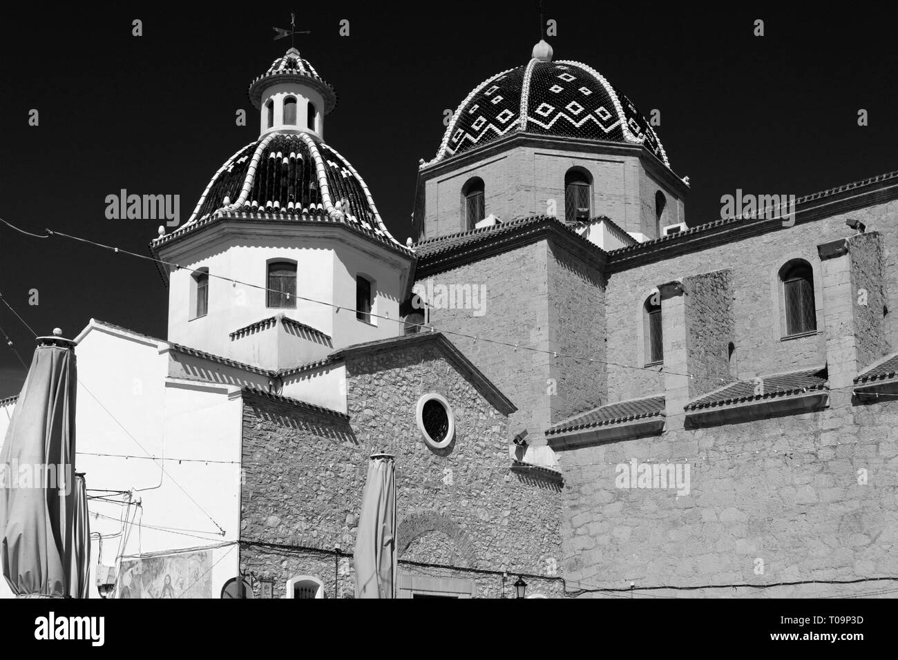 Die blauen Kuppeln der Kirche der Jungfrau del Consuelo, Altea, Costa Blanca, Spanien, Europa Stockfoto