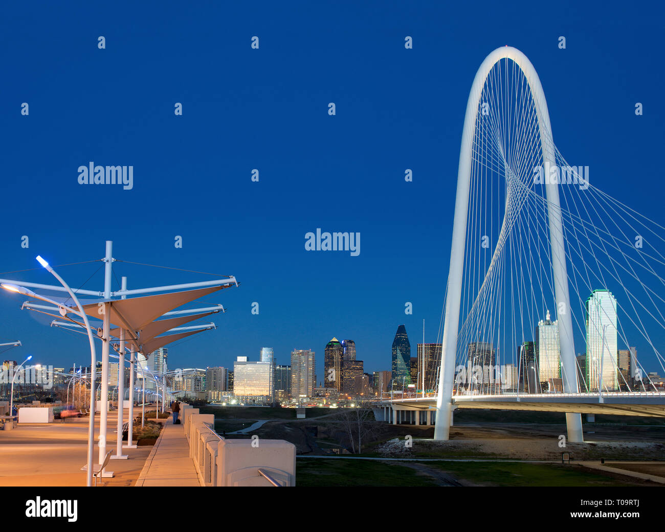 Dallas Skylie und Brücke 032719 Stockfoto