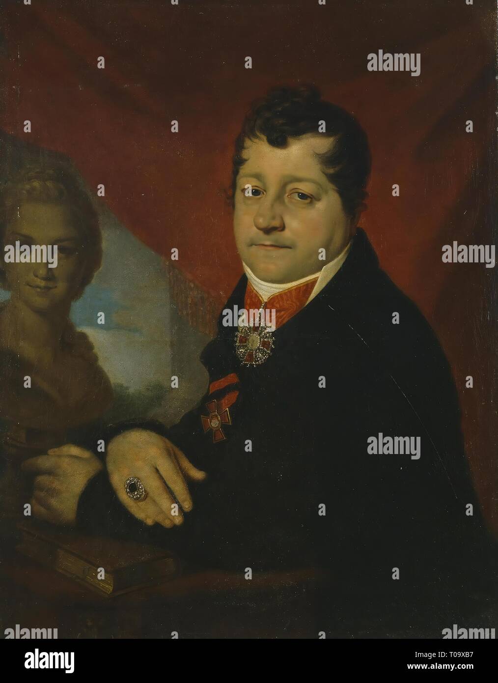 "Portrait von Sergej Jakowlew". Russland, nach 1805. Abmessungen: 82 x 63 cm. Museum: Staatliche Eremitage, St. Petersburg. Autor: Vladimir Borovikovsky (? ). Stockfoto