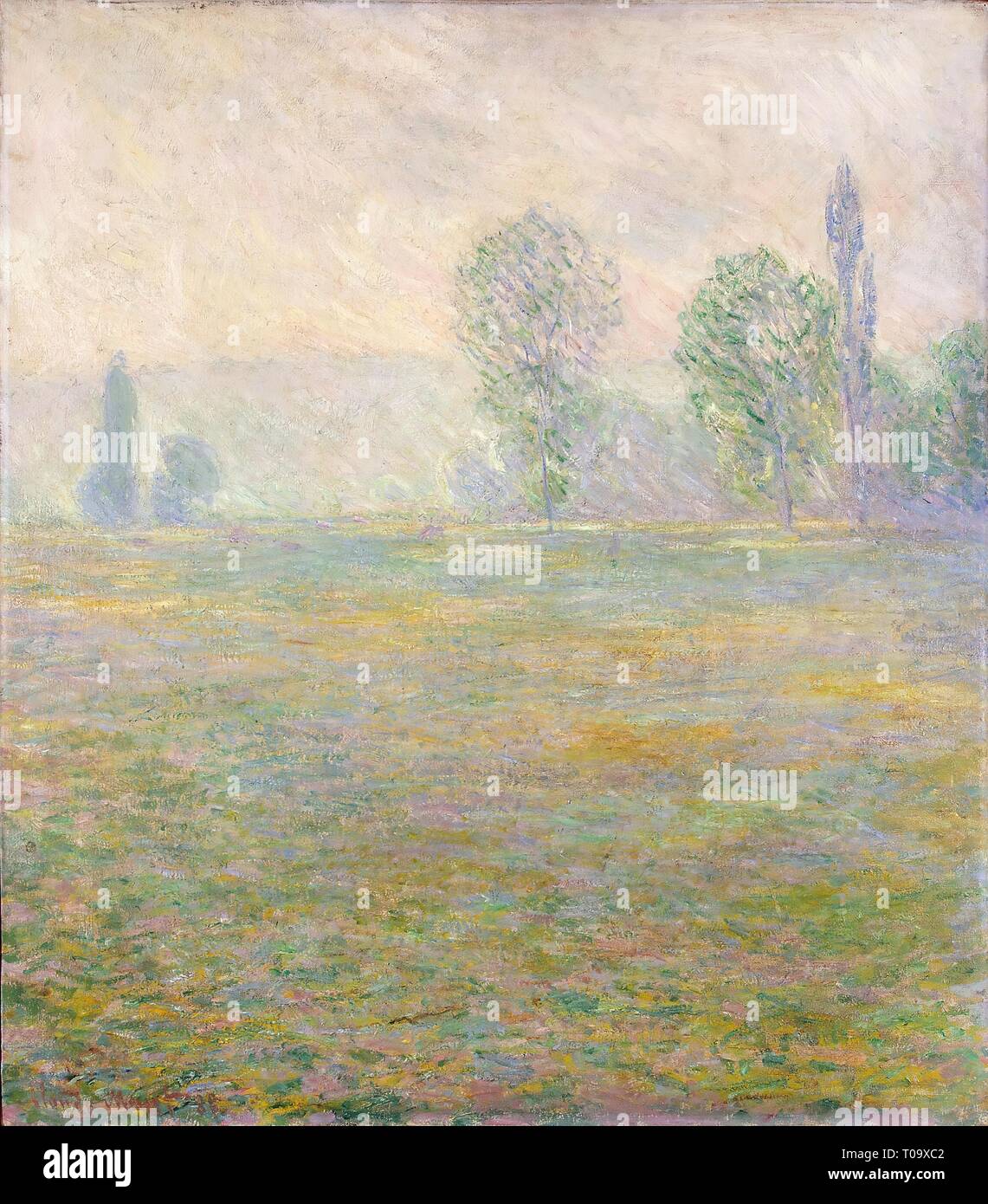 'Meadows in Giverny". Frankreich, 1888. Abmessungen: 92,5 x 81,5 cm. Museum: Staatliche Eremitage, St. Petersburg. Autor: CLAUDE MONET. Stockfoto