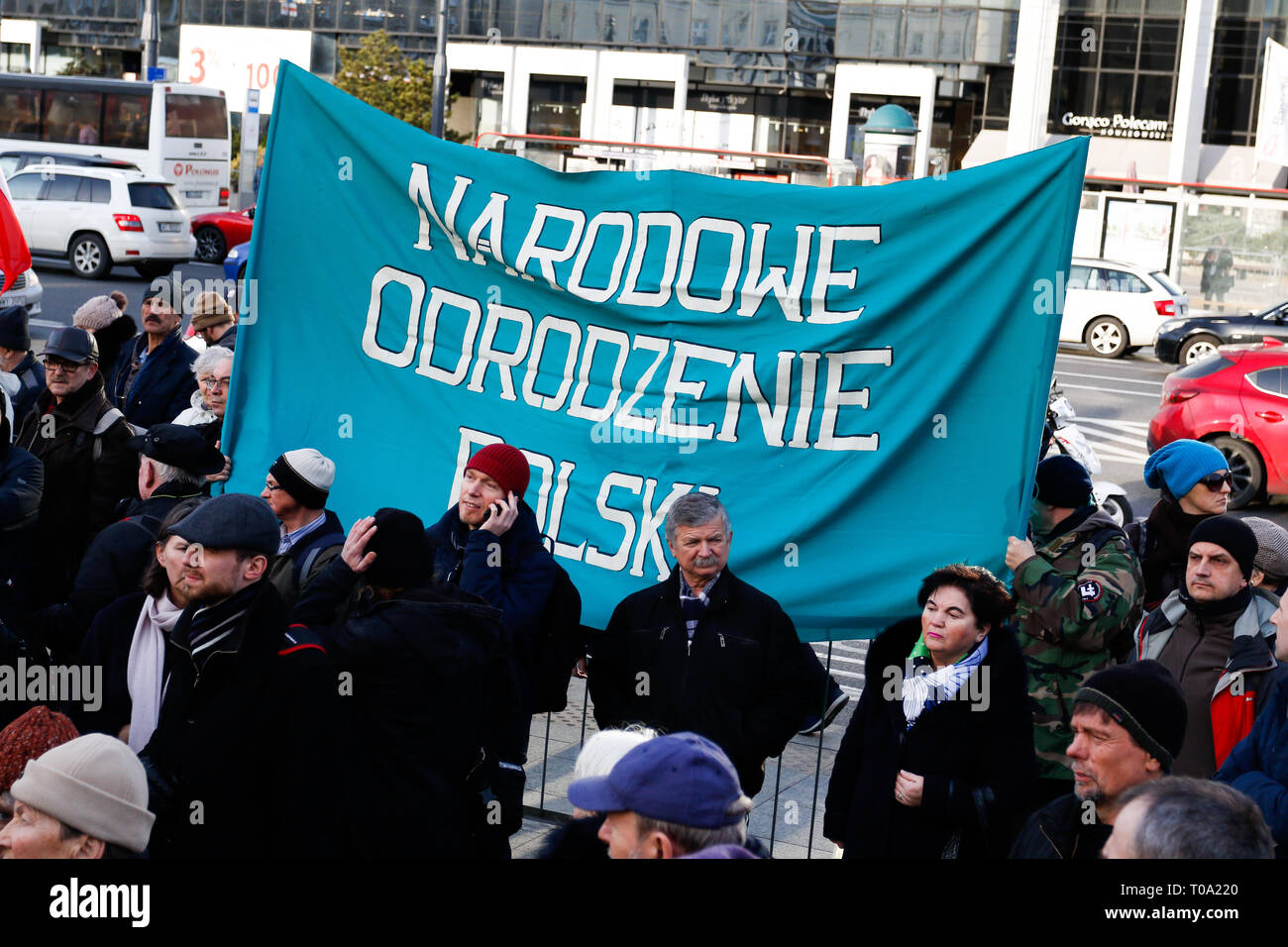 Warschau, Polen. 18. Mär 2019. Protest gegen LGBT-Erklärungen, Kredit: Lidia Mukhamadeeva/Alamy leben Nachrichten Stockfoto