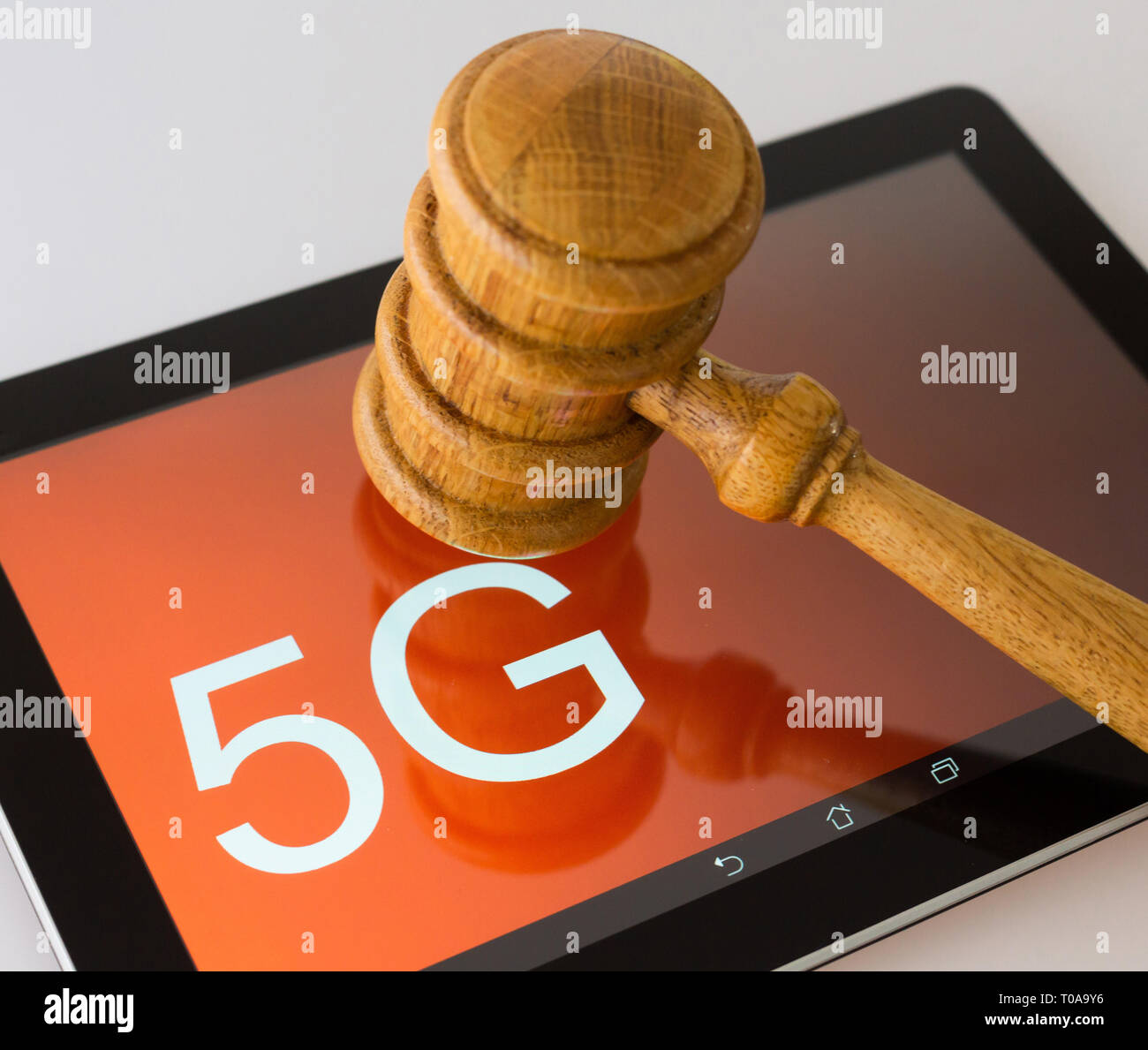 Mainz, Deutschland, 19. März 2019: symbolisches Bild für Start der 5G-Frequenzen versteigern. Credit: Jürgen Schwarz/Alamy leben Nachrichten Stockfoto