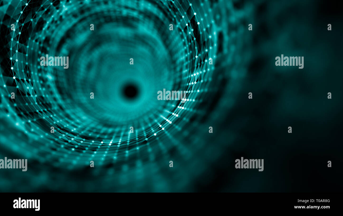 Zeittunnel, Computer generiert abstrakte Fraktal-Hintergrund Stockfoto