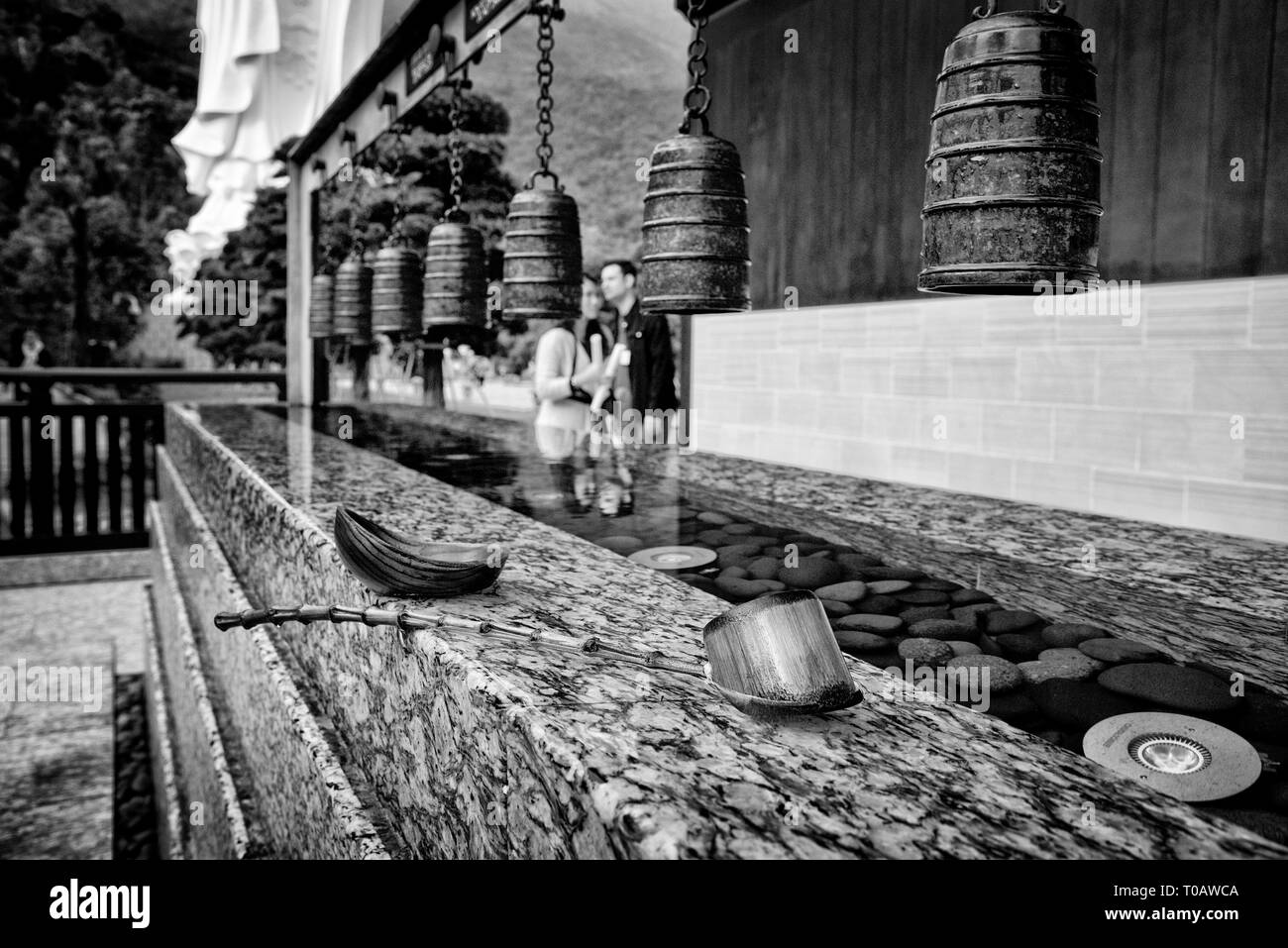 Buddha Tempel in Hongkong - Religion - Kloster Tse Shan Stockfoto