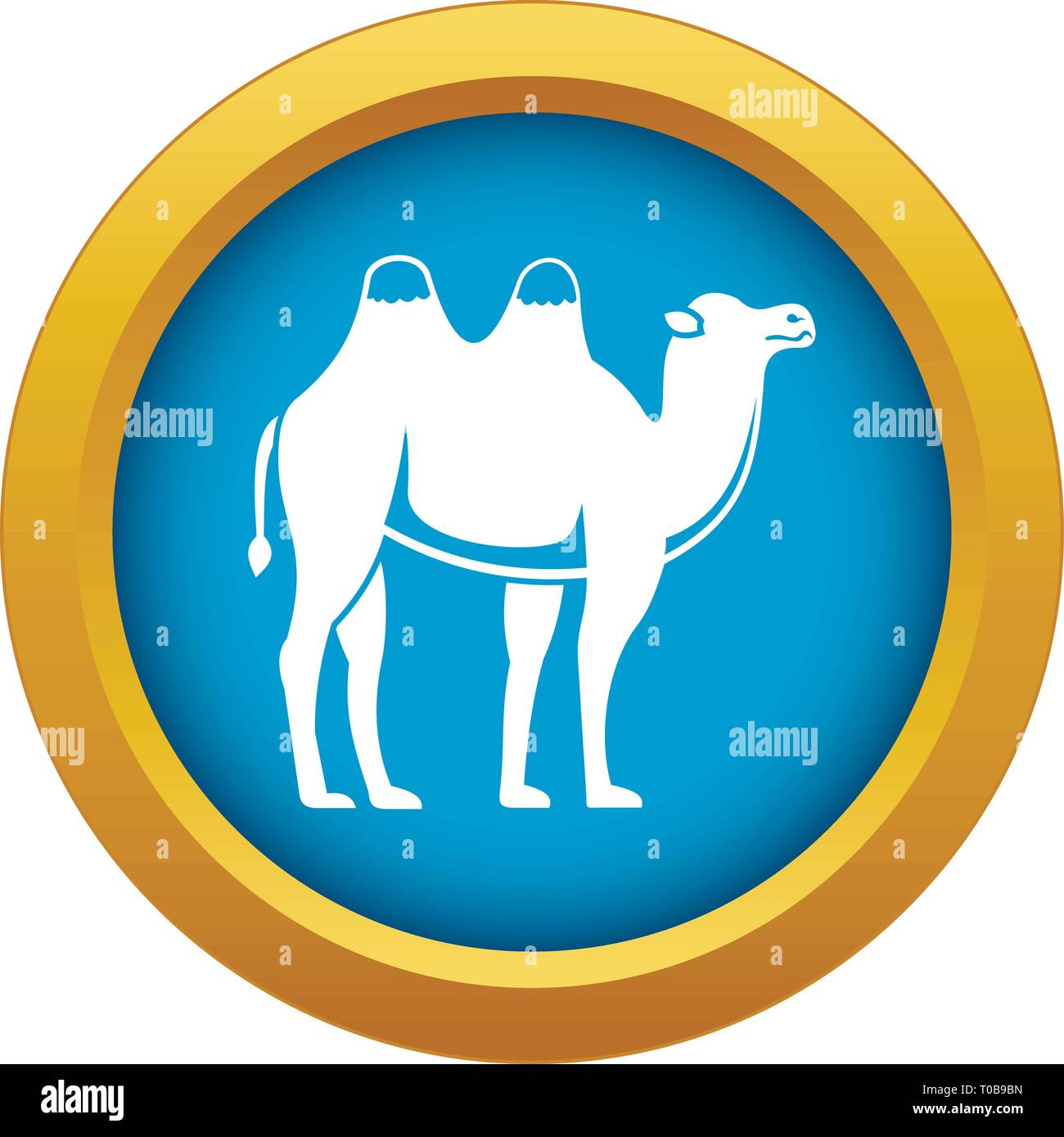 Kamel Symbol blau Vector isoliert Stock Vektor