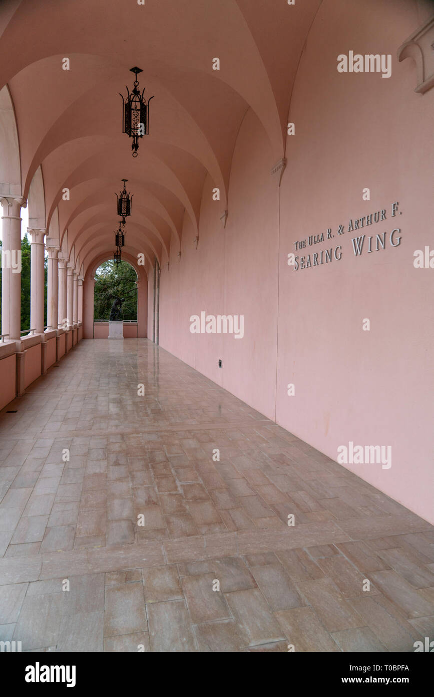 Sarasota, Florida/USA -02/25/2019 - Das Ringling Museum bewahrt das Erbe von John und Mable Ringling. Es ist die Heimat der Florida State Art Museum Stockfoto