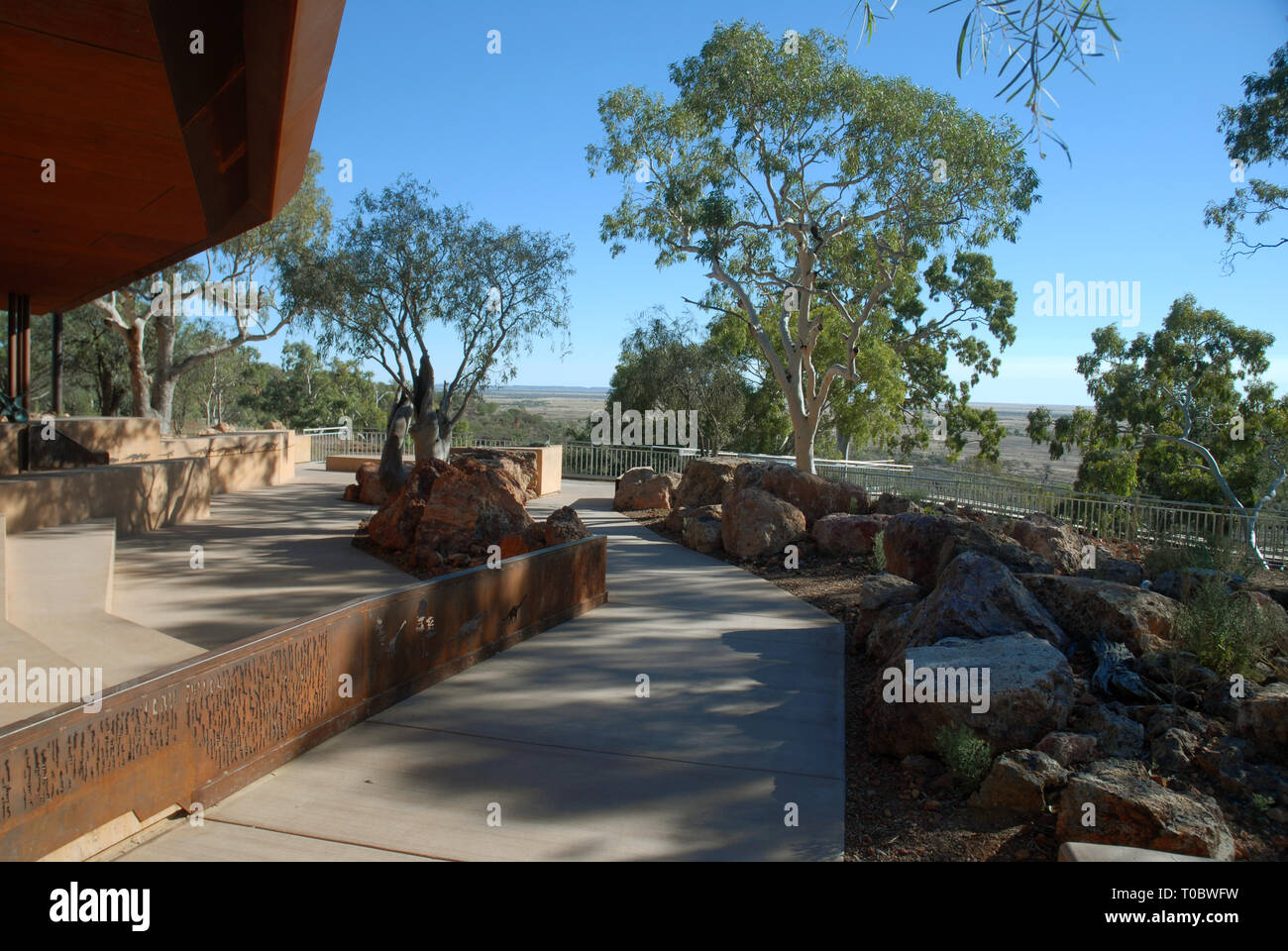 DINOSAUR CANYON, die Australische Zeitalter der Dinosaurier Museum für Naturkunde, Winton, Queensland, Australien. Stockfoto
