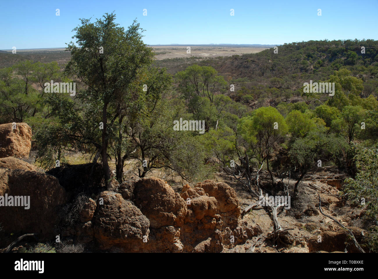 DINOSAUR CANYON, die Australische Zeitalter der Dinosaurier Museum für Naturkunde, Winton, Queensland, Australien. Stockfoto