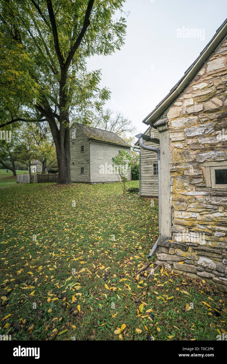 Lancaster County, Pennsylvania/USA -10/21/2017 - Ephrata Kreuzgang oder Gemeinschaft war eine religiöse Gemeinschaft in 1732 gegründet von Johannes Conrad Beissel Stockfoto