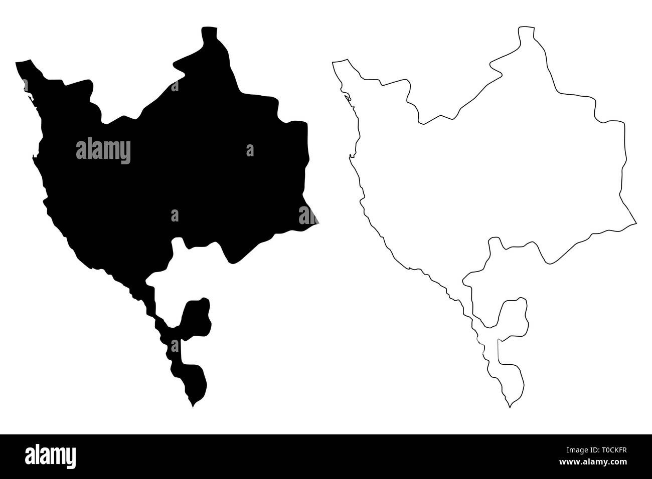 Makkah Region (Regionen von Saudi Arabien, Saudi Arabien, KSA) Karte