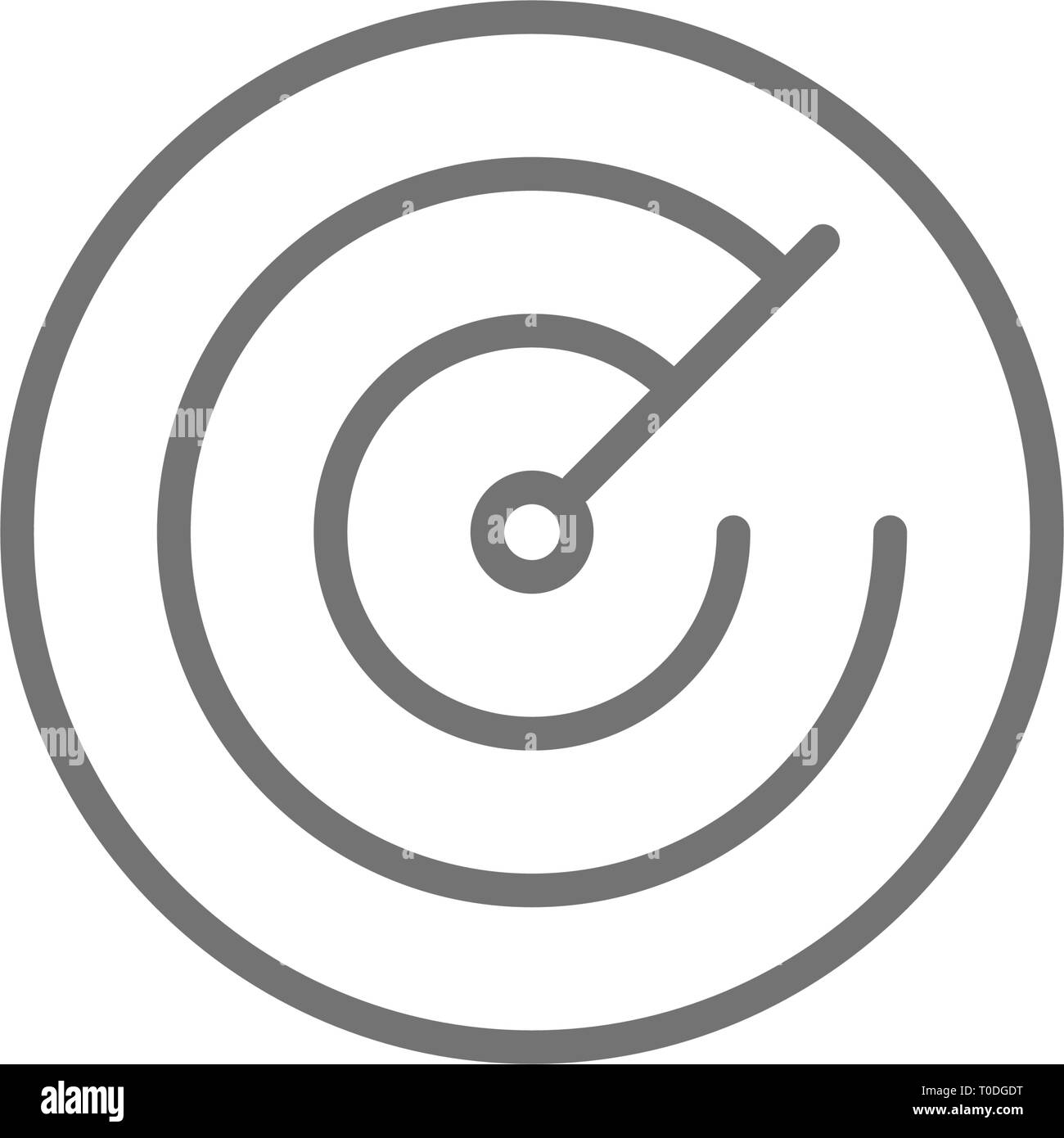 Bildschirm Radar, Funk, GPS-Karte Lage, geolocation Symbol Leitung. Stock Vektor