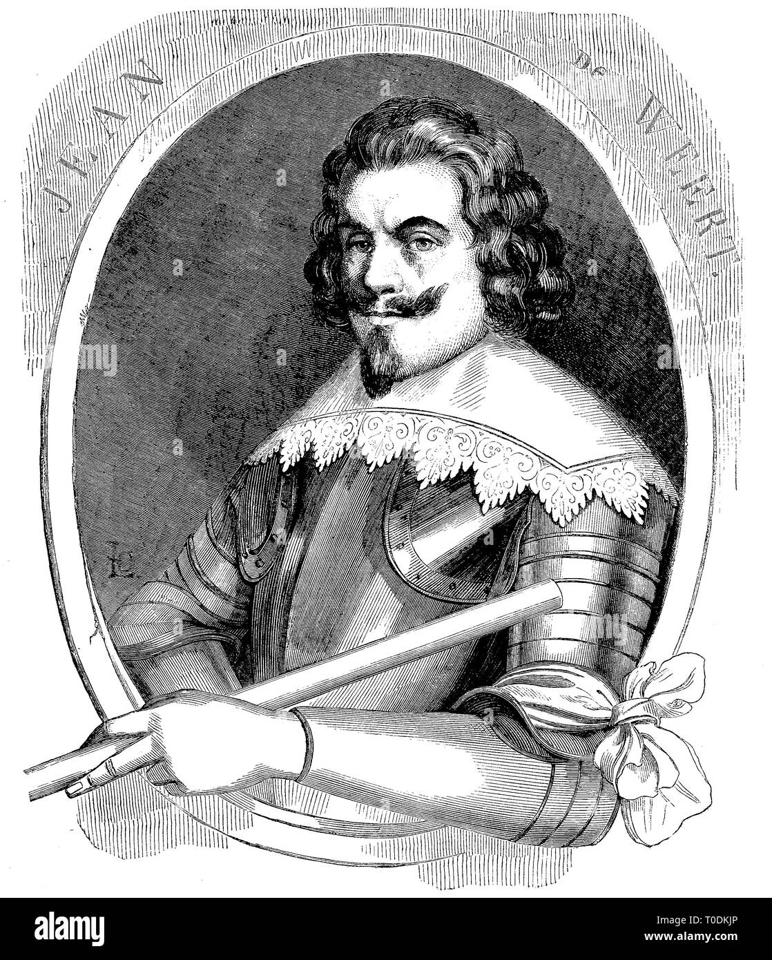 Digital verbesserte Reproduktion, Theodore Chevignard de Chavigny, comte de Toulongeon, geboren 1687, gestorben 1771, einem französischen Aristokraten und Diplomat, original woodprint Th 19. Stockfoto