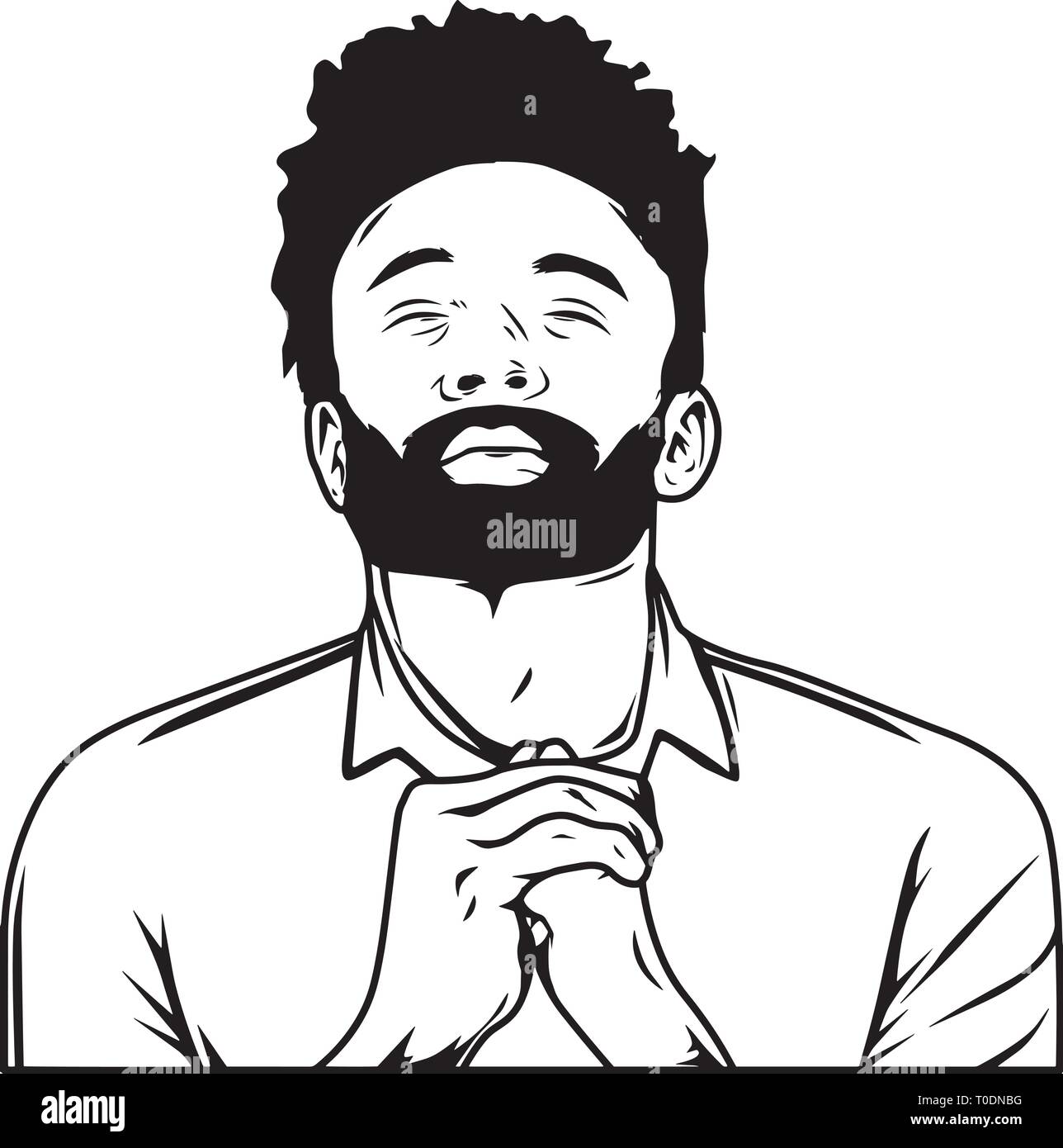 Bart Friseur Mode Modell Friseur Haare schneiden Friseur Hipster Person Stock Vektor